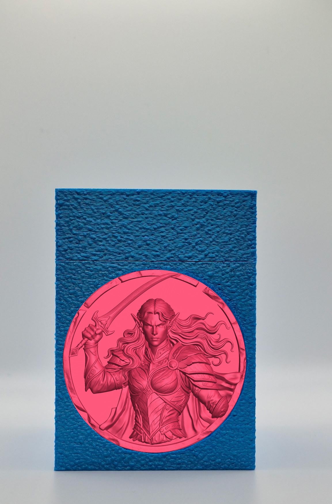 Elvish Warrior Card Box — Blue