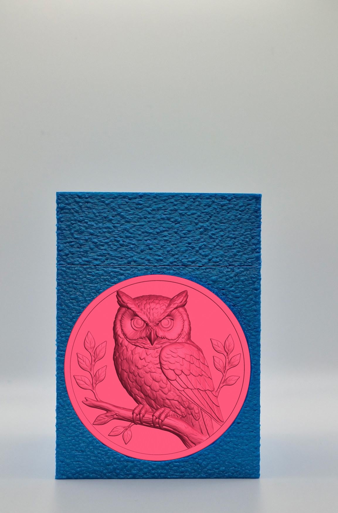 Owl Card Box — Blue