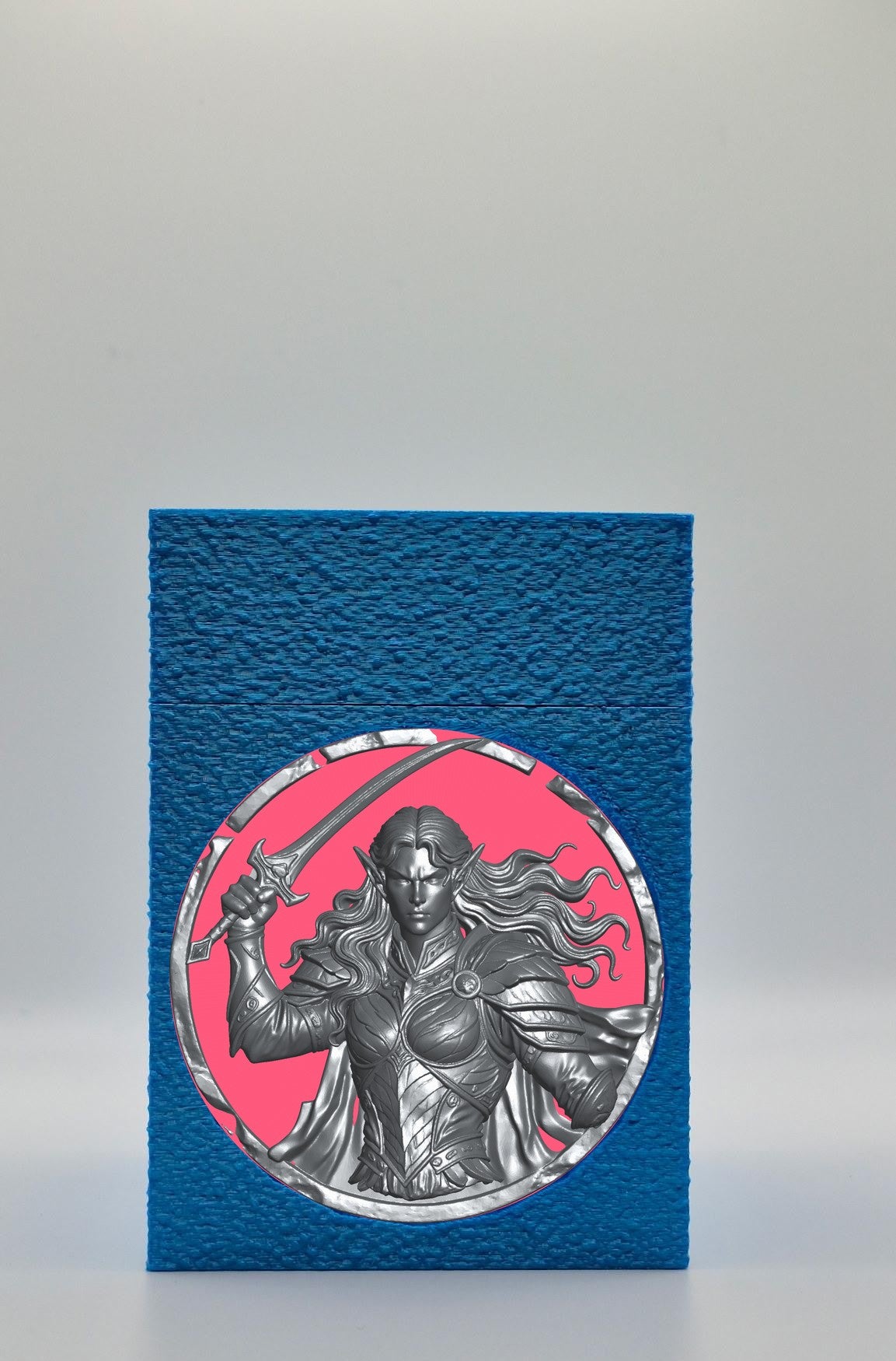 Elvish Warrior Card Box — Blue