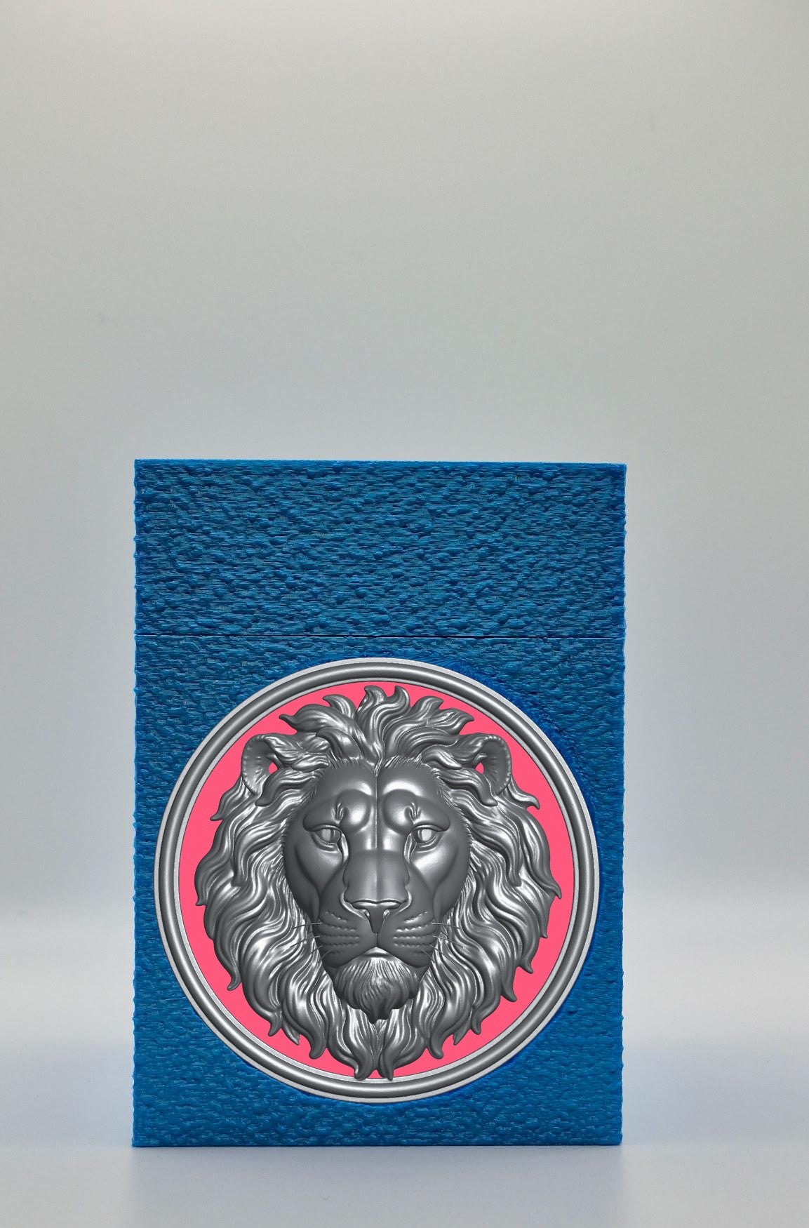 Lion Card Box — Blue