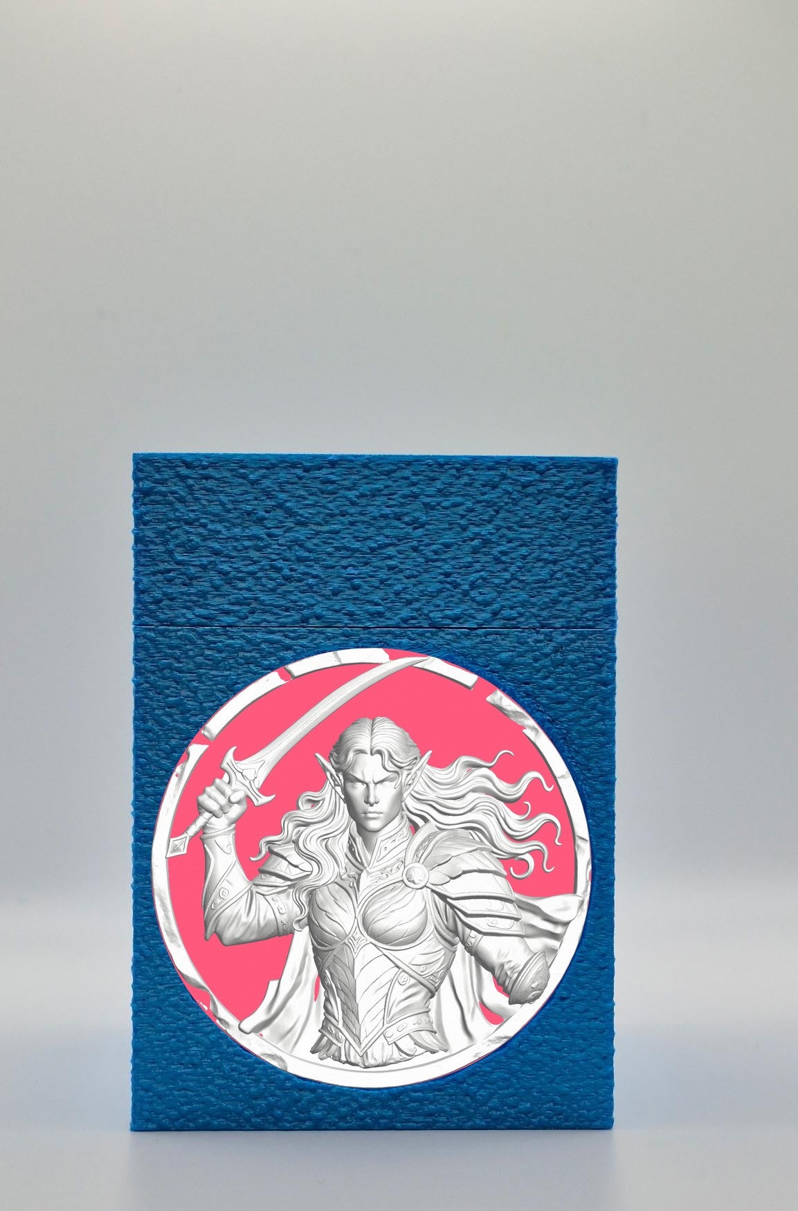 Elvish Warrior Card Box — Blue