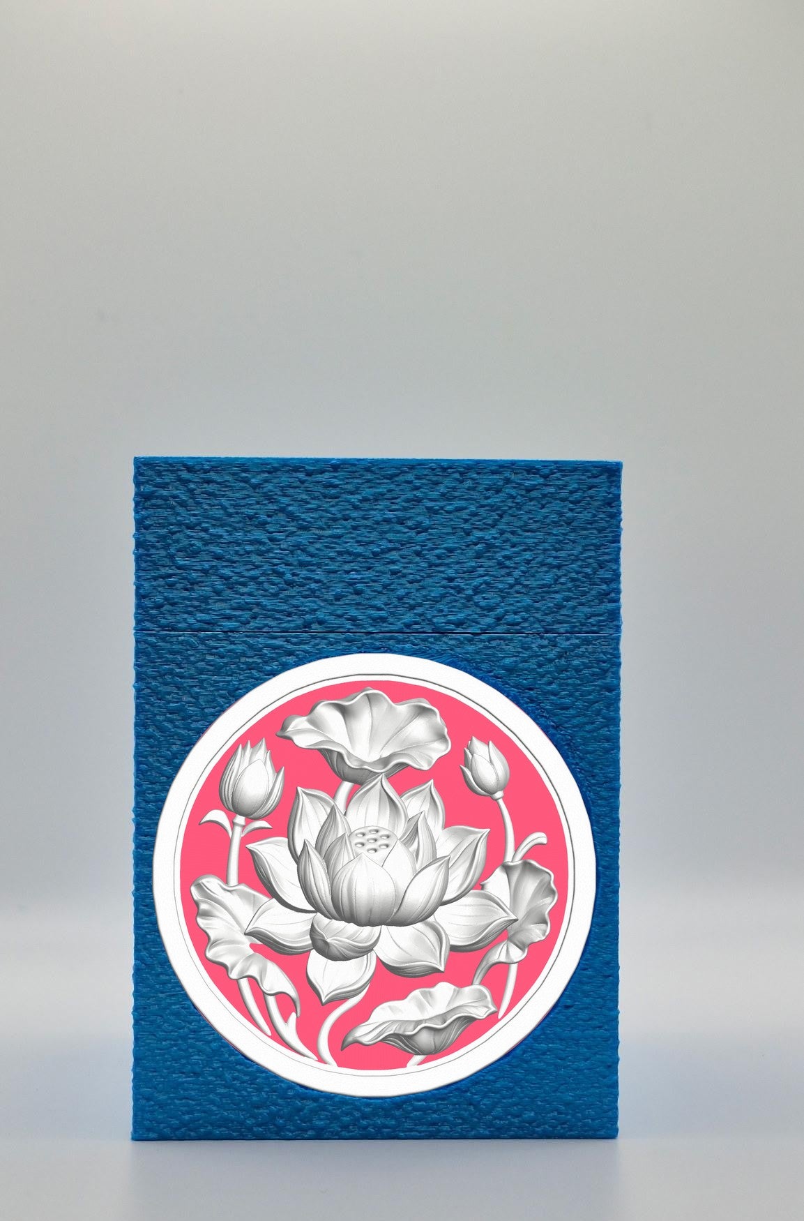 Lotus Card Box — Blue