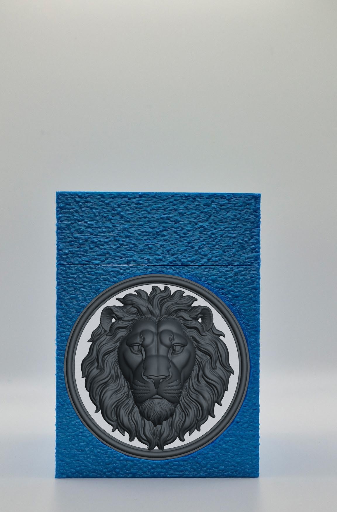 Lion Card Box — Blue
