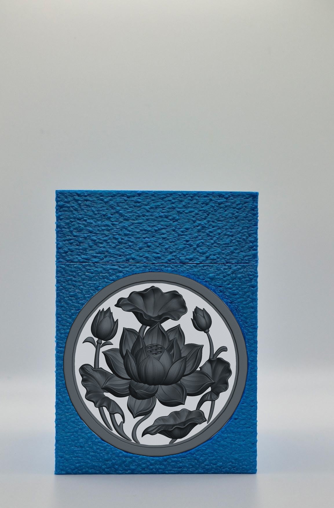 Lotus Card Box — Blue