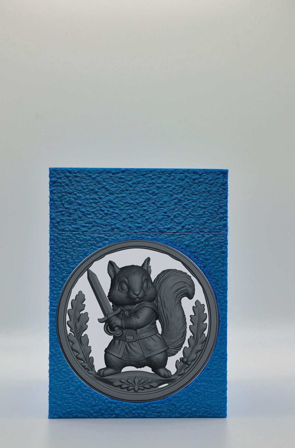 Squirrel Card Box — Blue