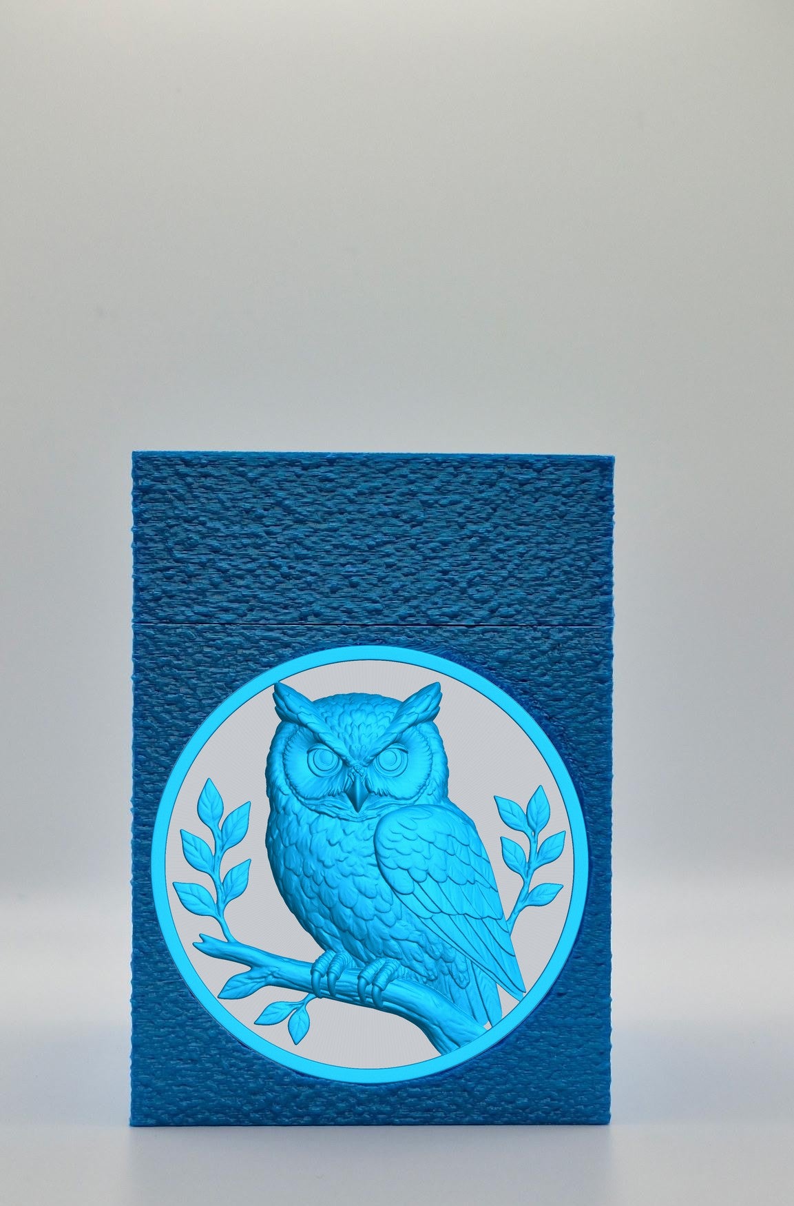 Owl Card Box — Blue