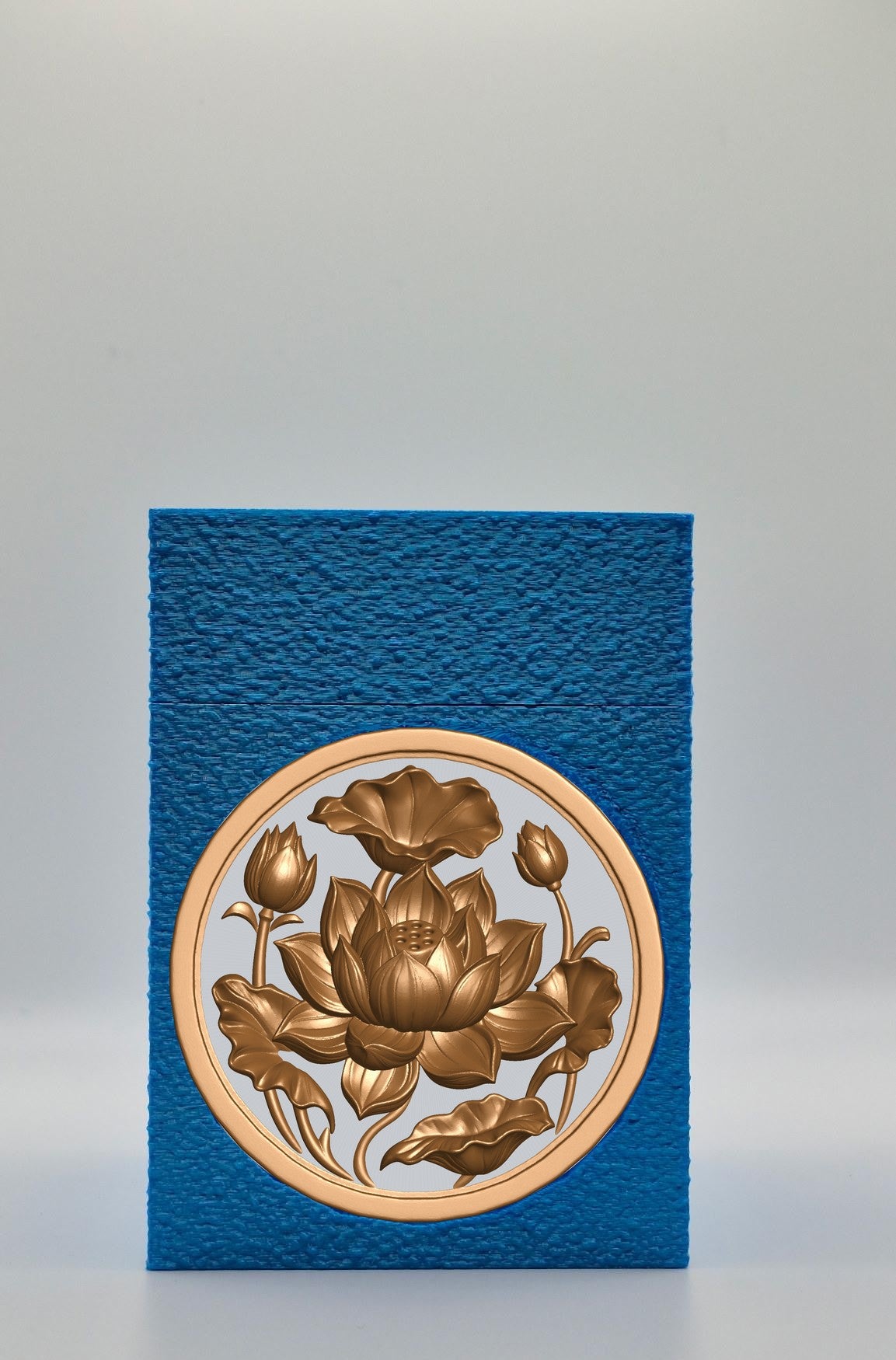 Lotus Card Box — Blue