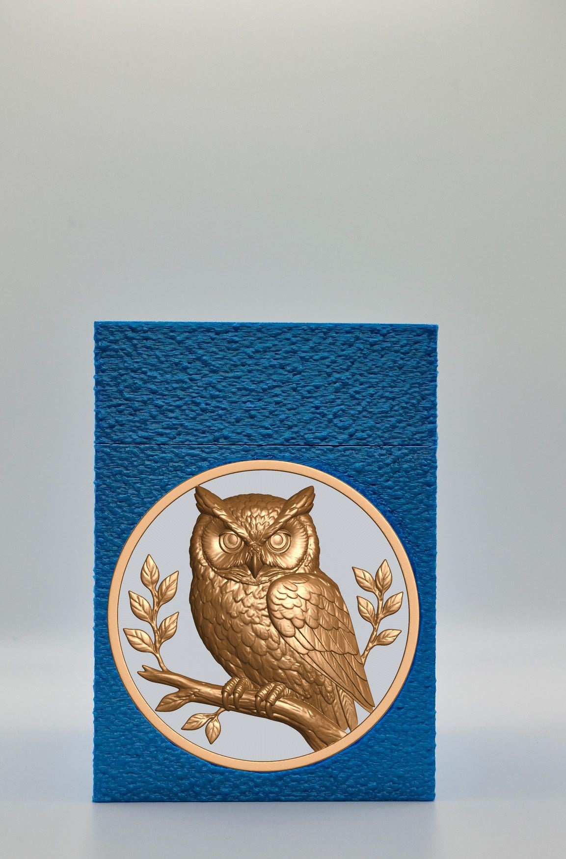 Owl Card Box — Blue