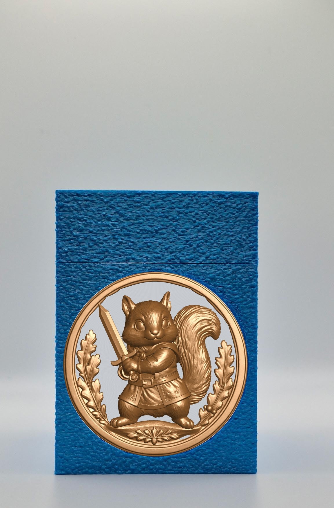 Squirrel Card Box — Blue