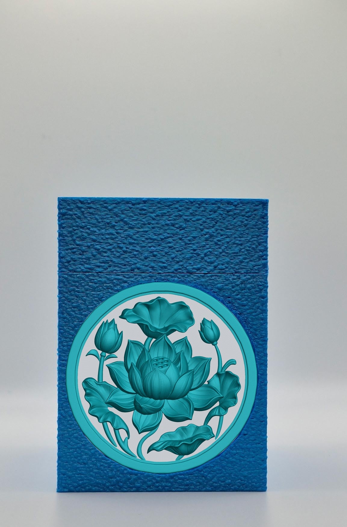 Lotus Card Box — Blue