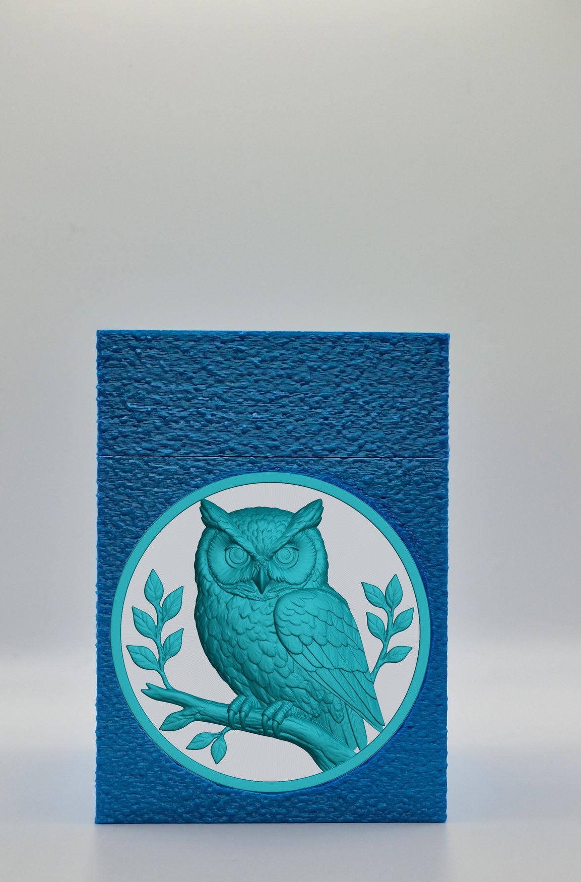 Owl Card Box — Blue