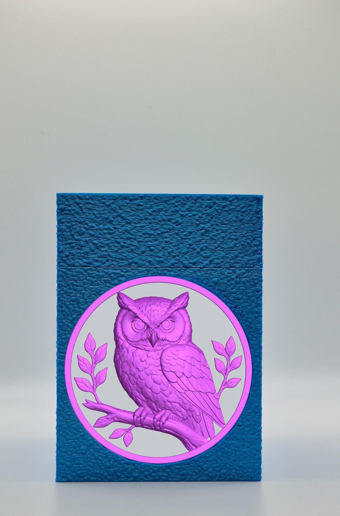 Owl Card Box — Blue
