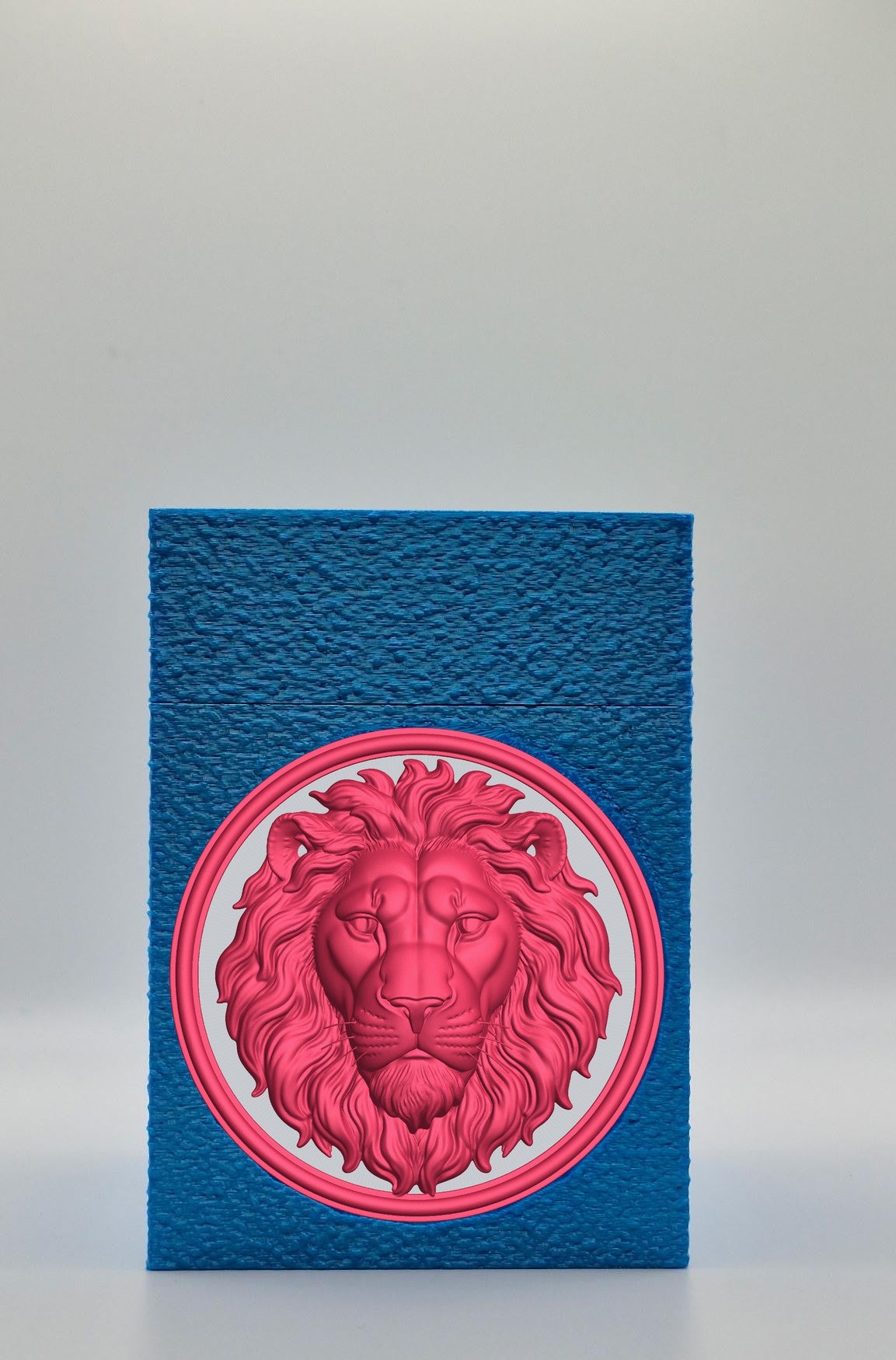 Lion Card Box — Blue