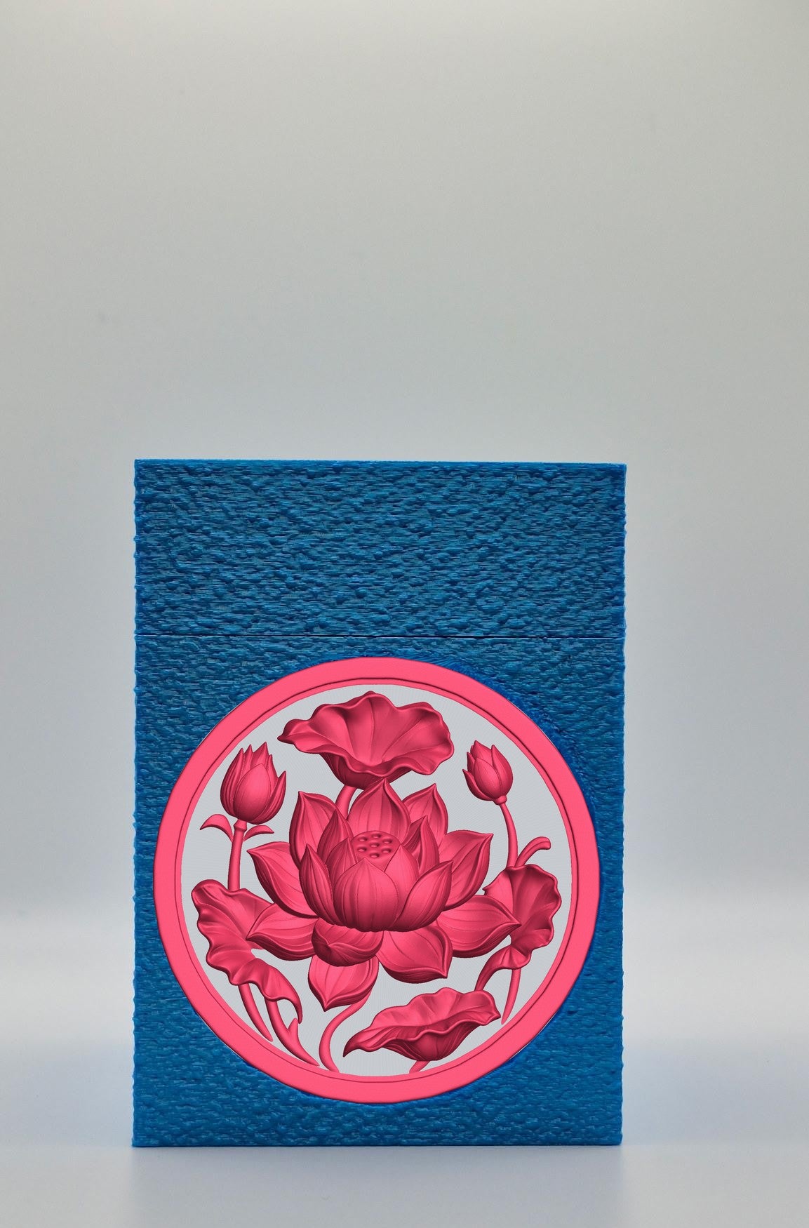 Lotus Card Box — Blue