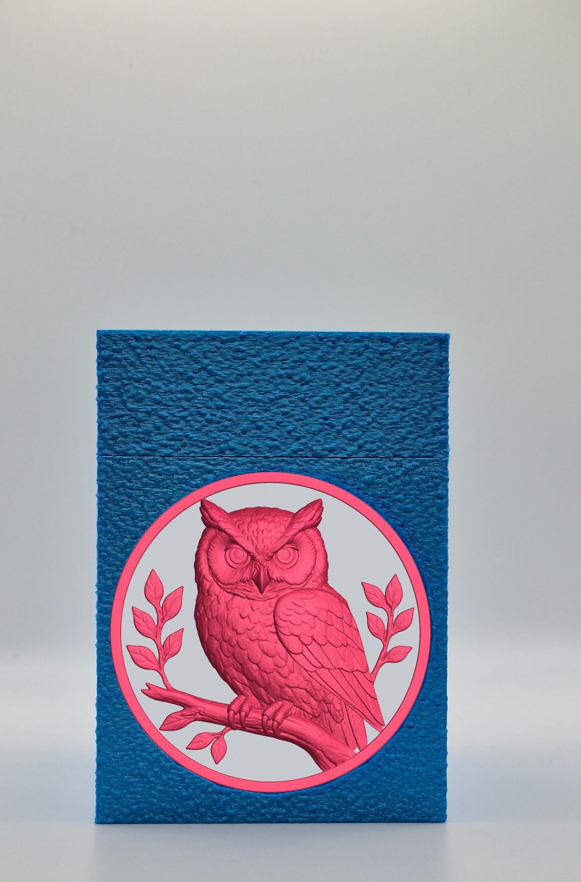 Owl Card Box — Blue