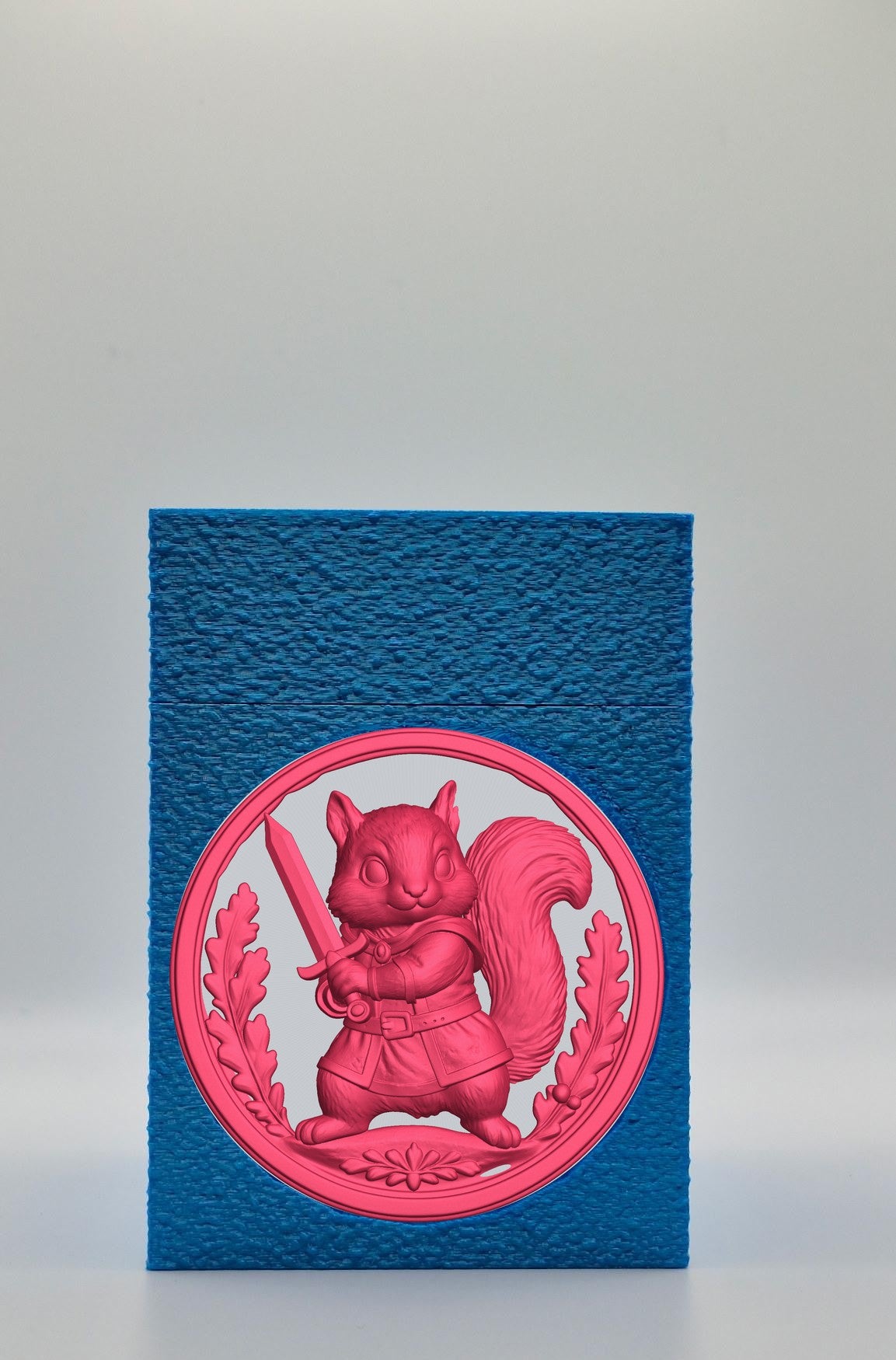 Squirrel Card Box — Blue