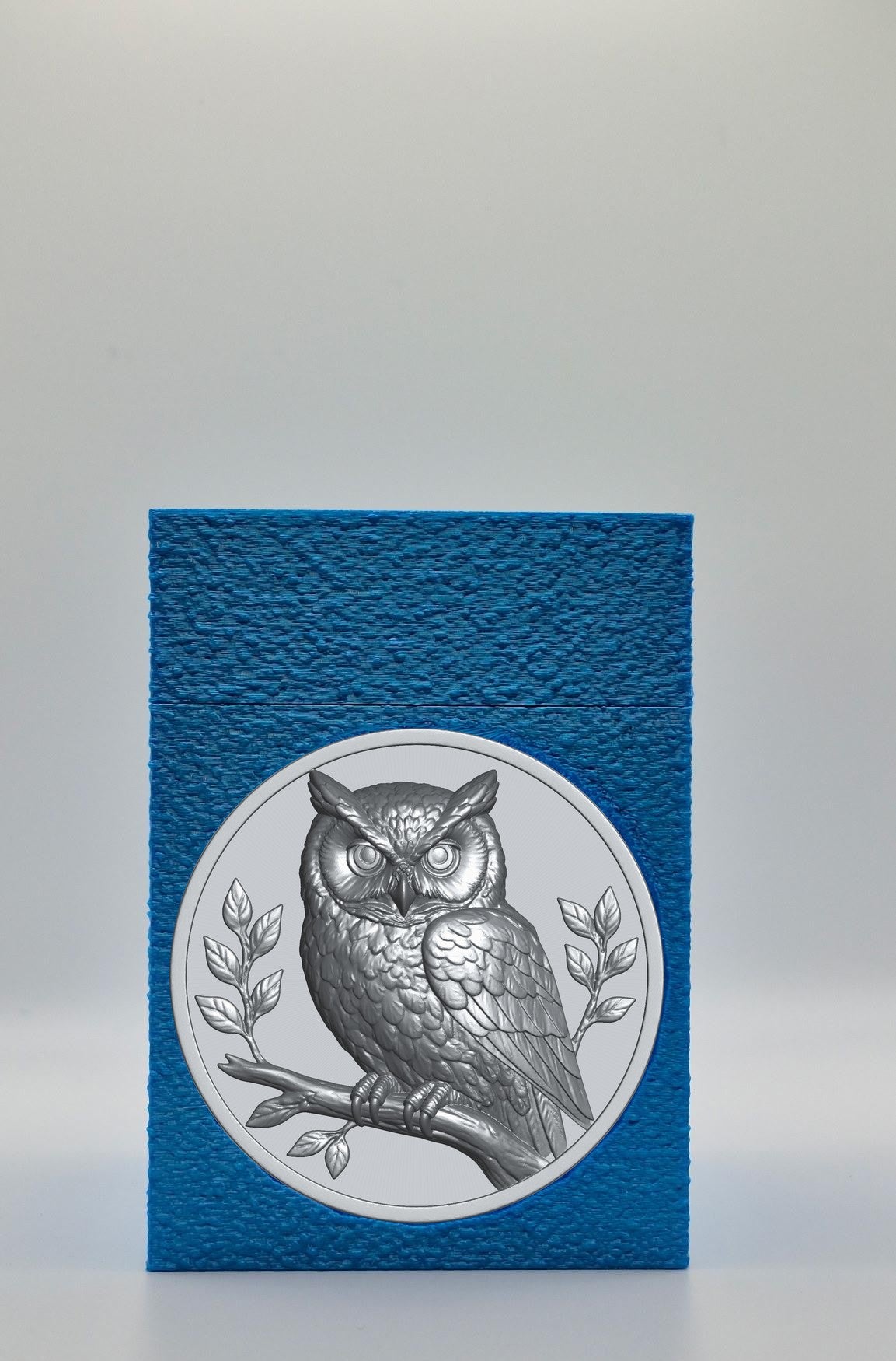 Owl Card Box — Blue