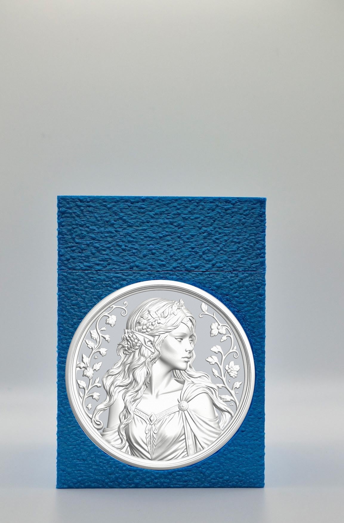 Elf Maiden Card Box — Blue