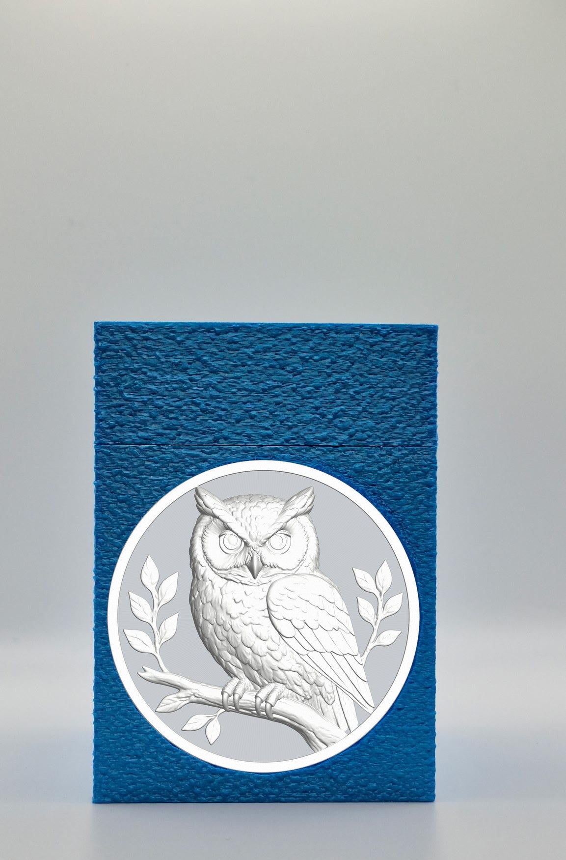 Owl Card Box — Blue