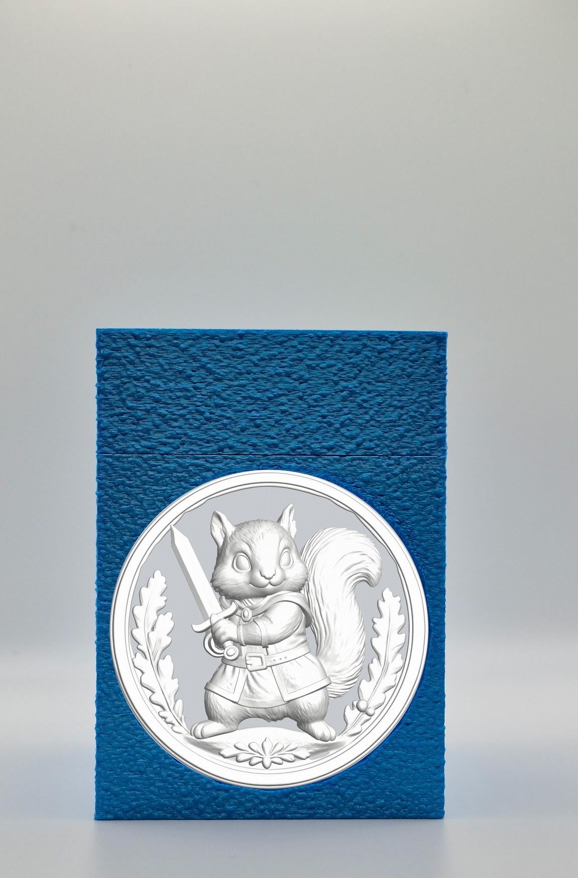 Squirrel Card Box — Blue