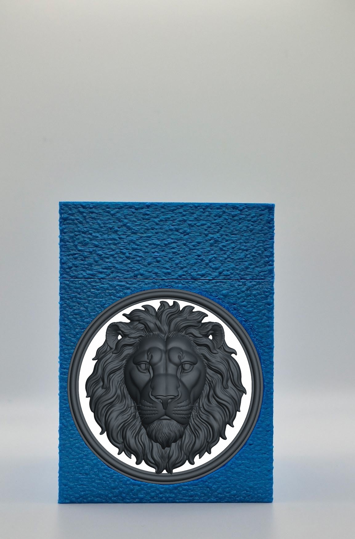 Lion Card Box — Blue