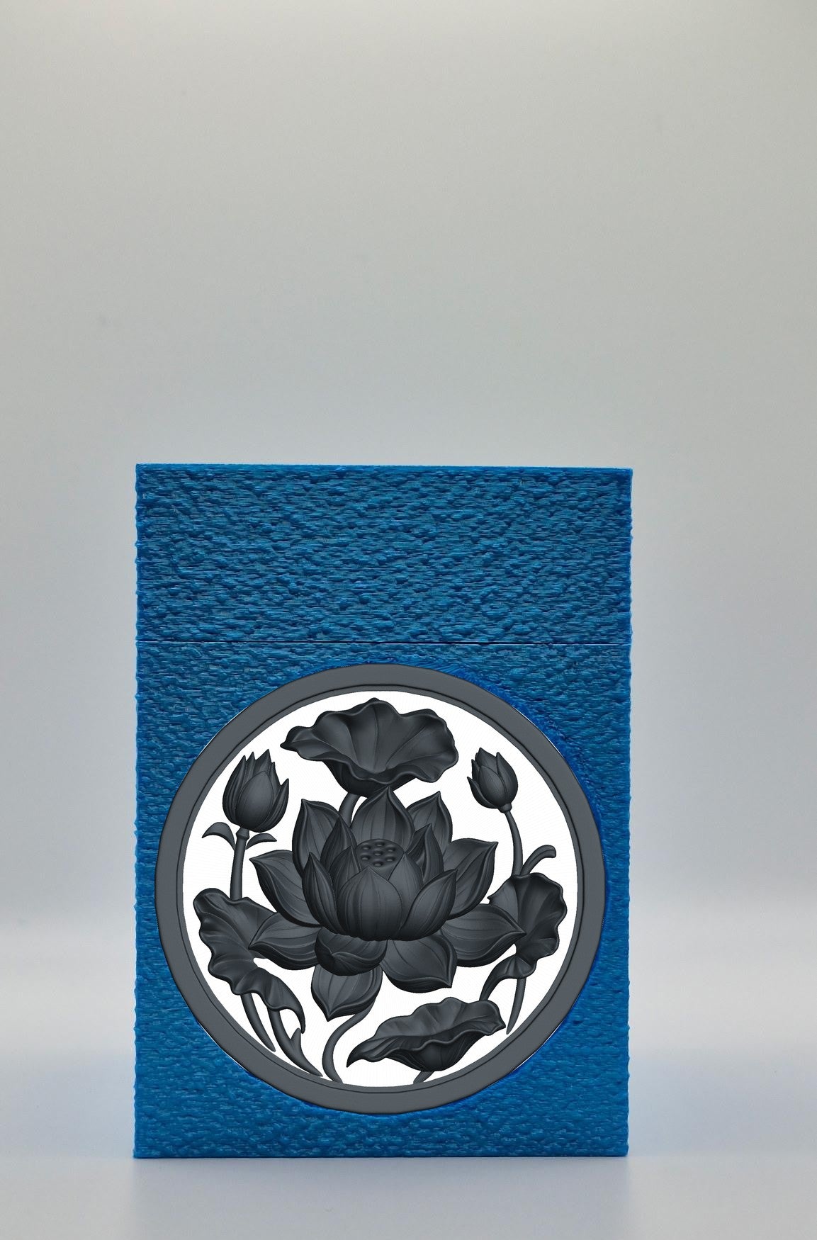 Lotus Card Box — Blue
