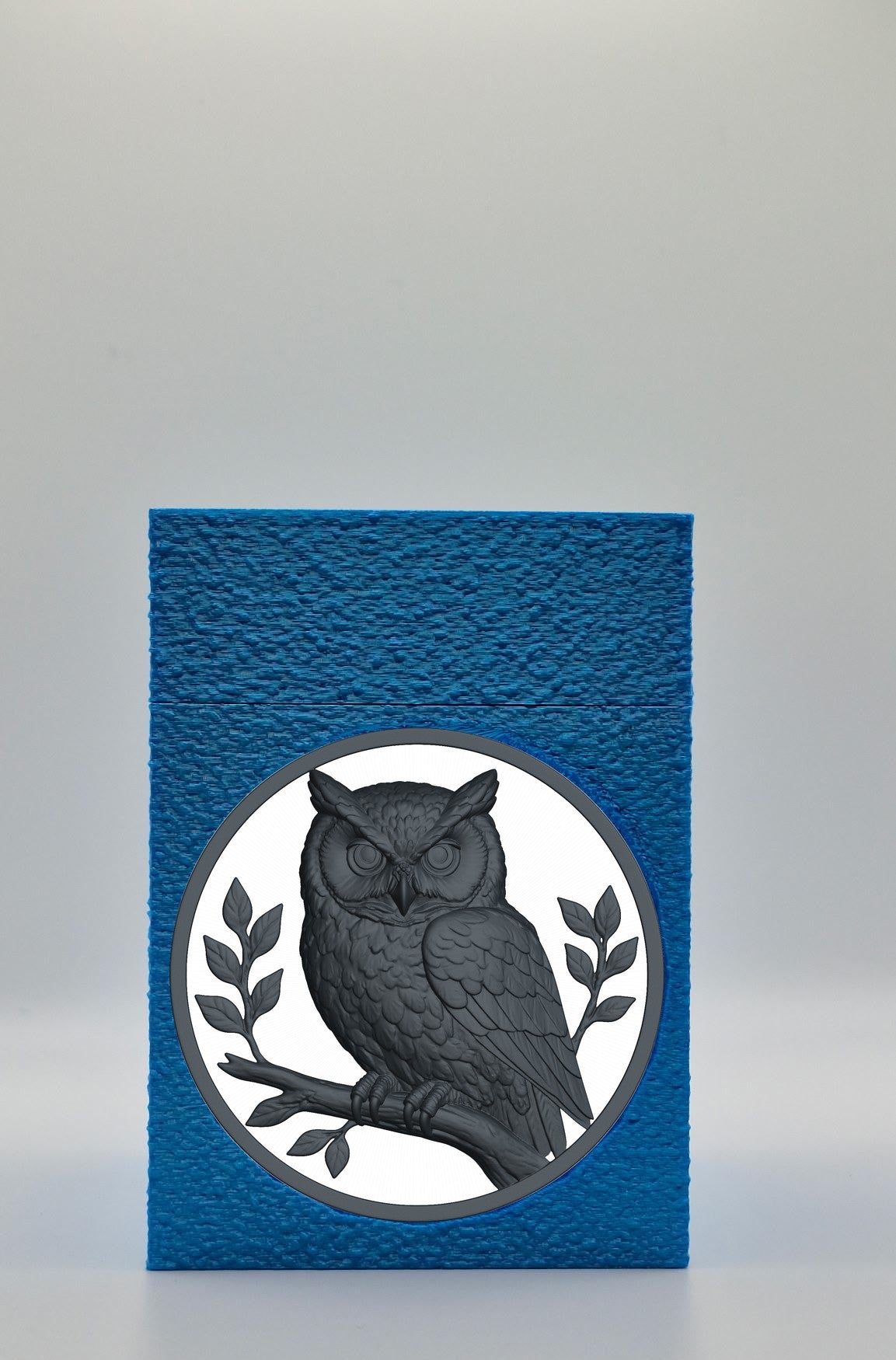 Owl Card Box — Blue