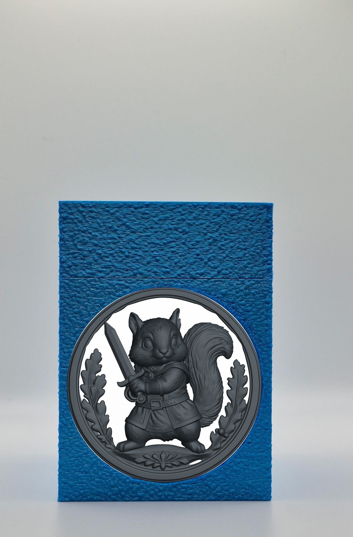 Squirrel Card Box — Blue