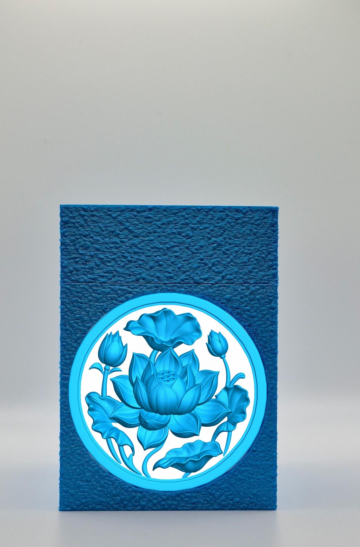 Lotus Card Box — Blue