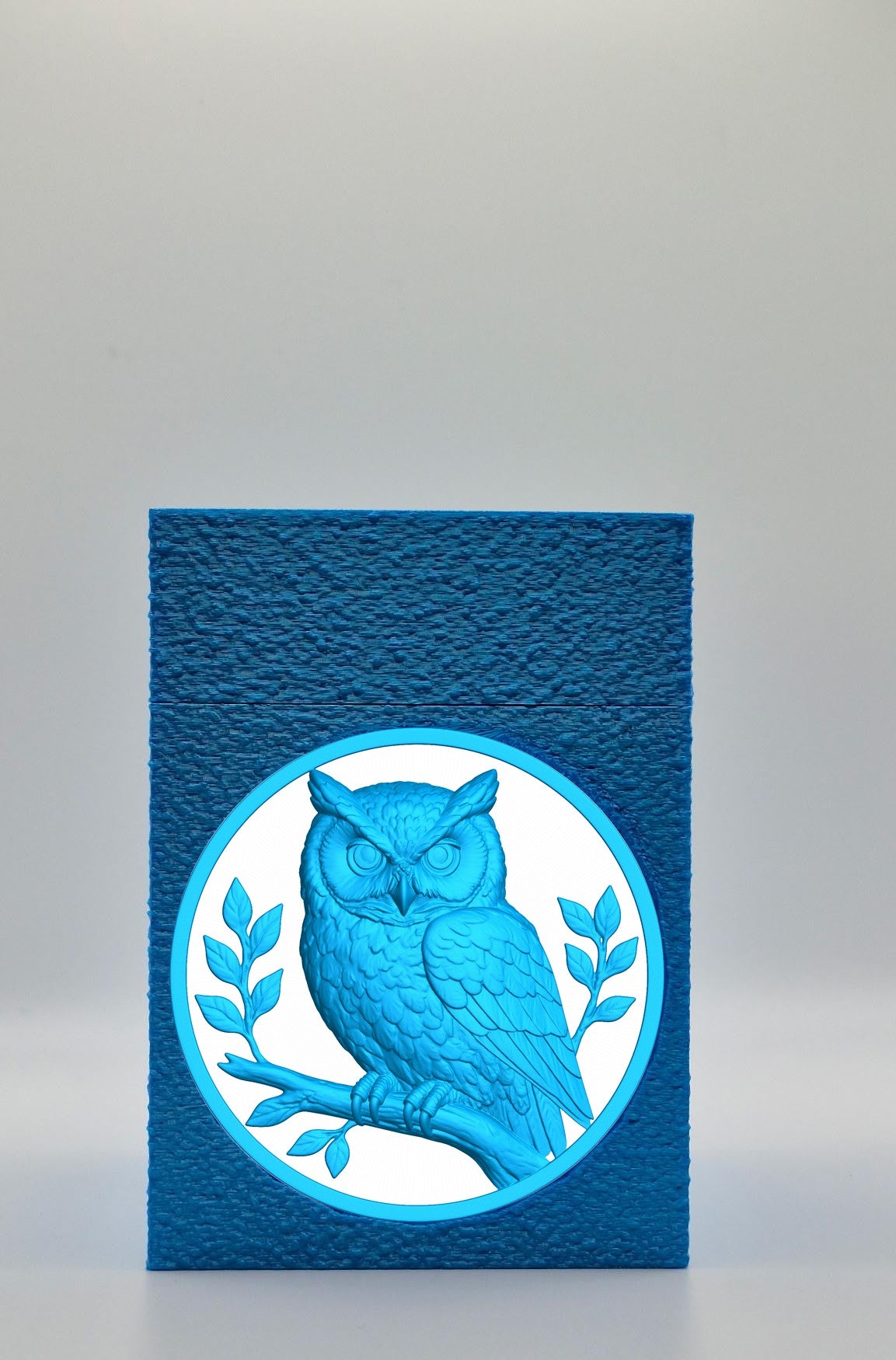 Owl Card Box — Blue