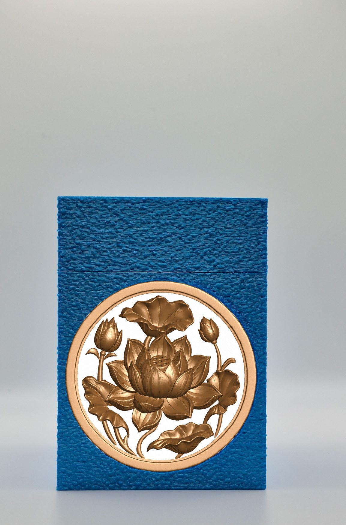 Lotus Card Box — Blue