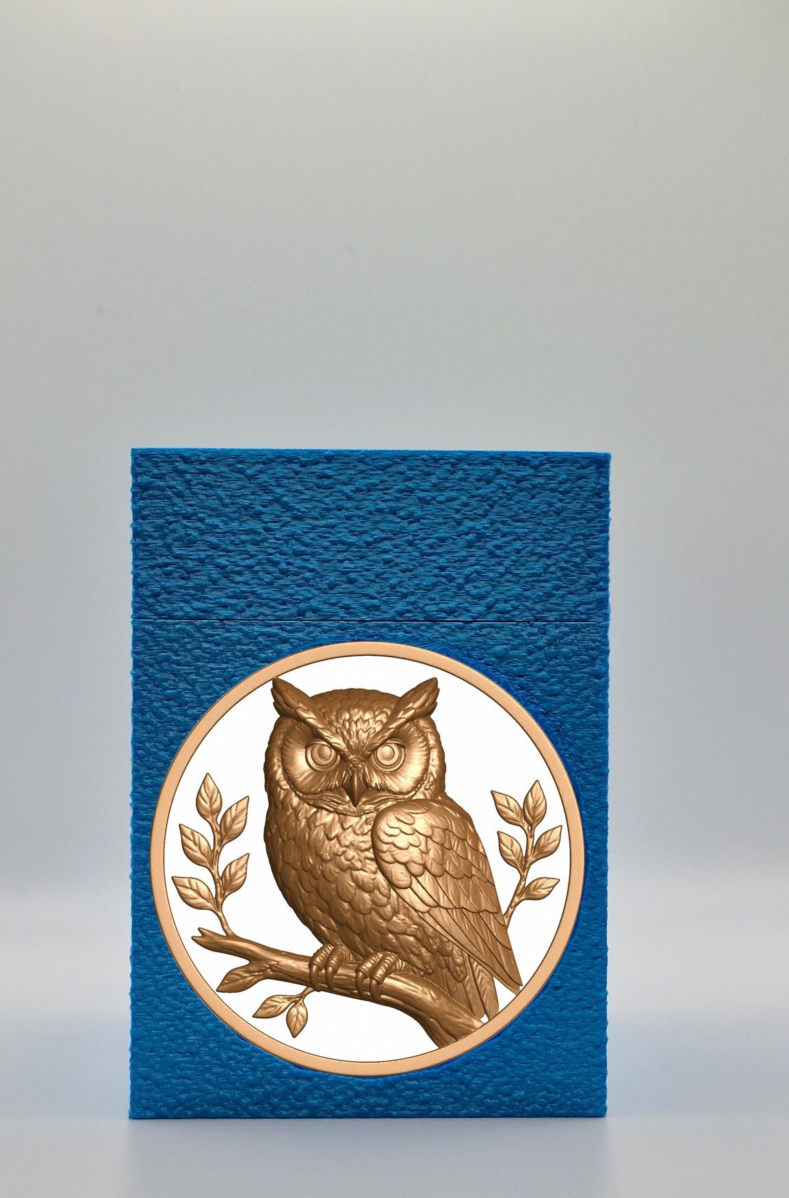 Owl Card Box — Blue