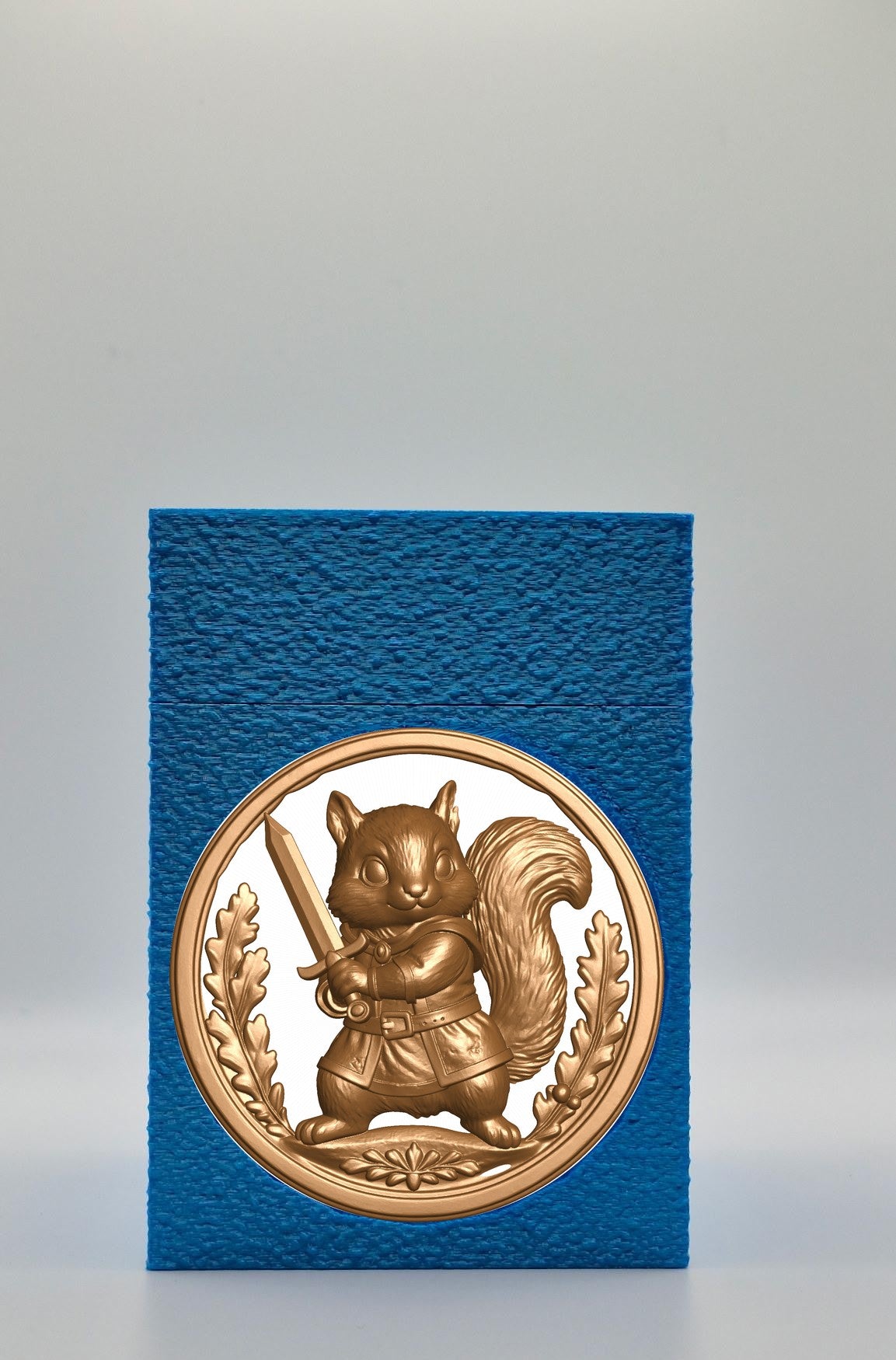 Squirrel Card Box — Blue