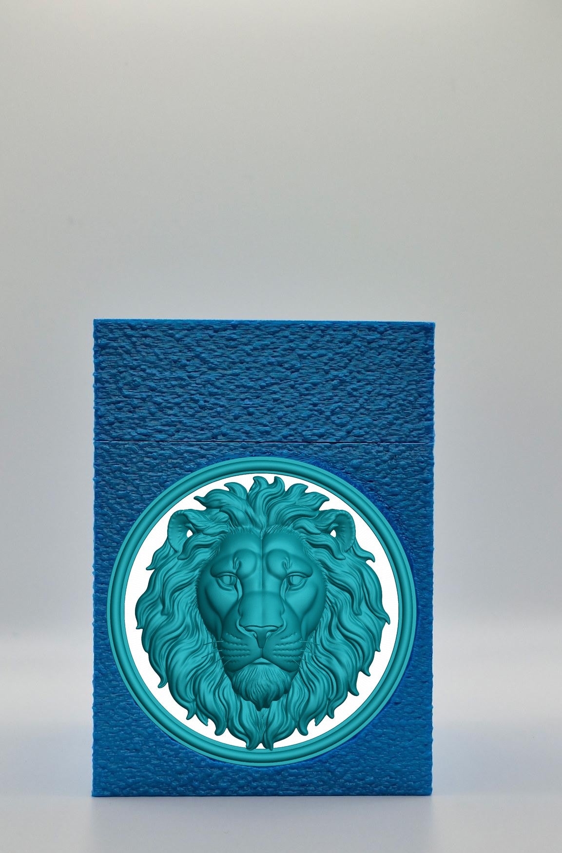 Lion Card Box — Blue