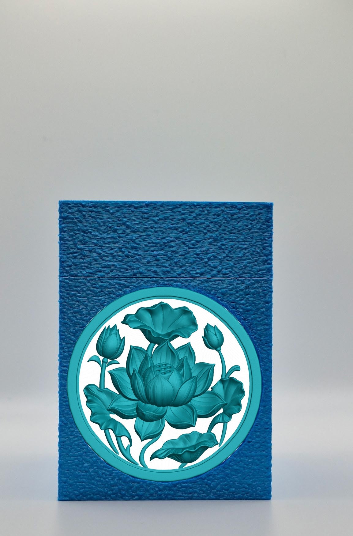 Lotus Card Box — Blue