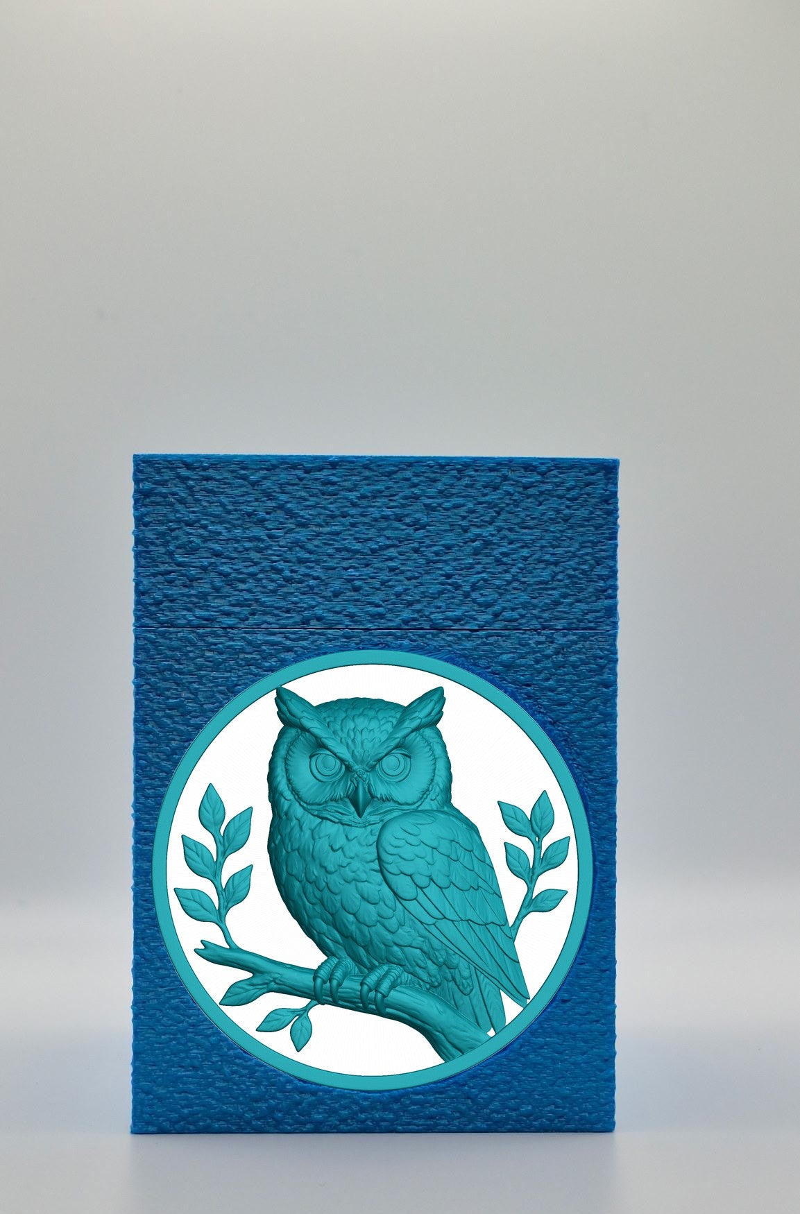 Owl Card Box — Blue
