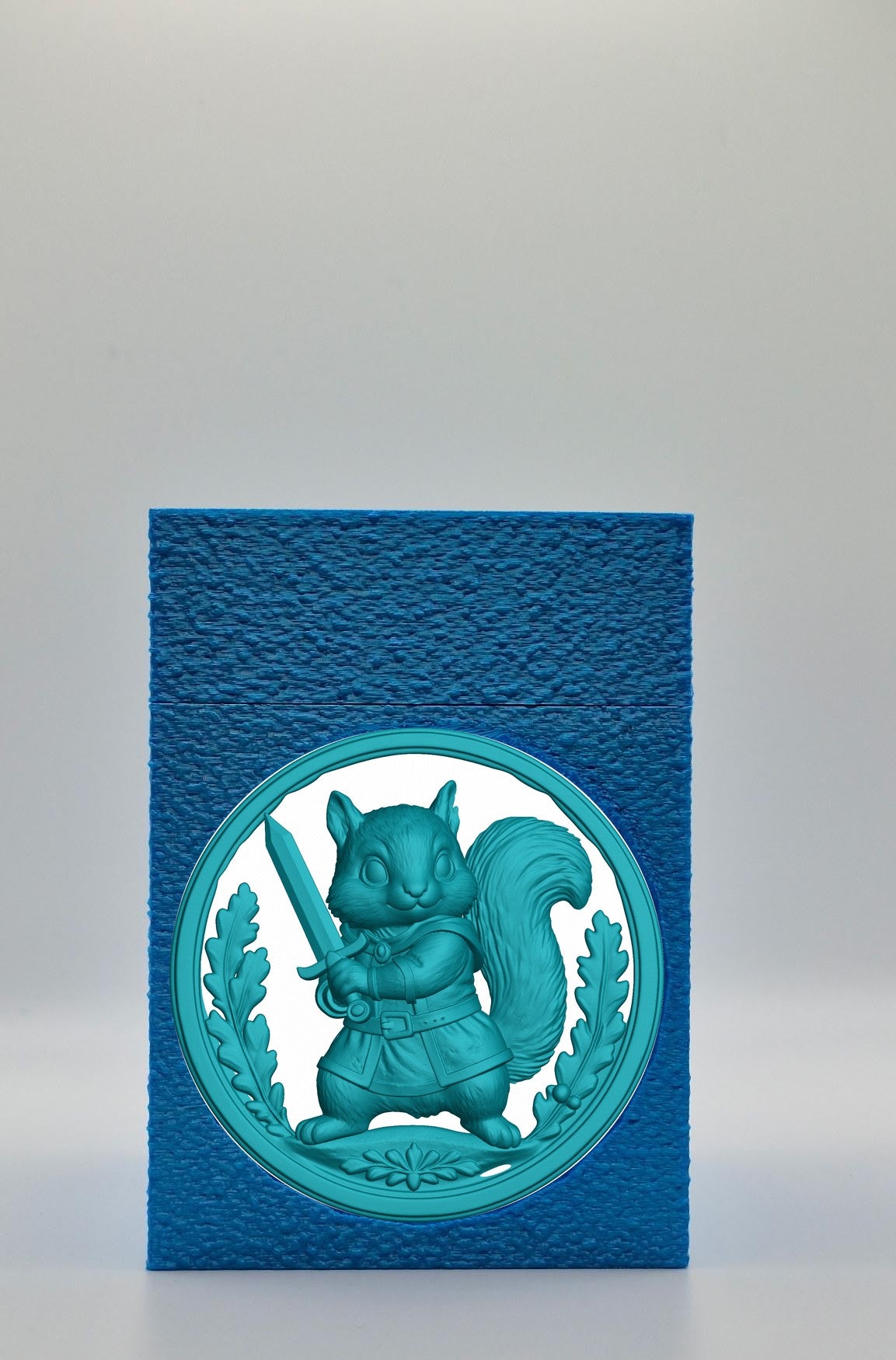 Squirrel Card Box — Blue