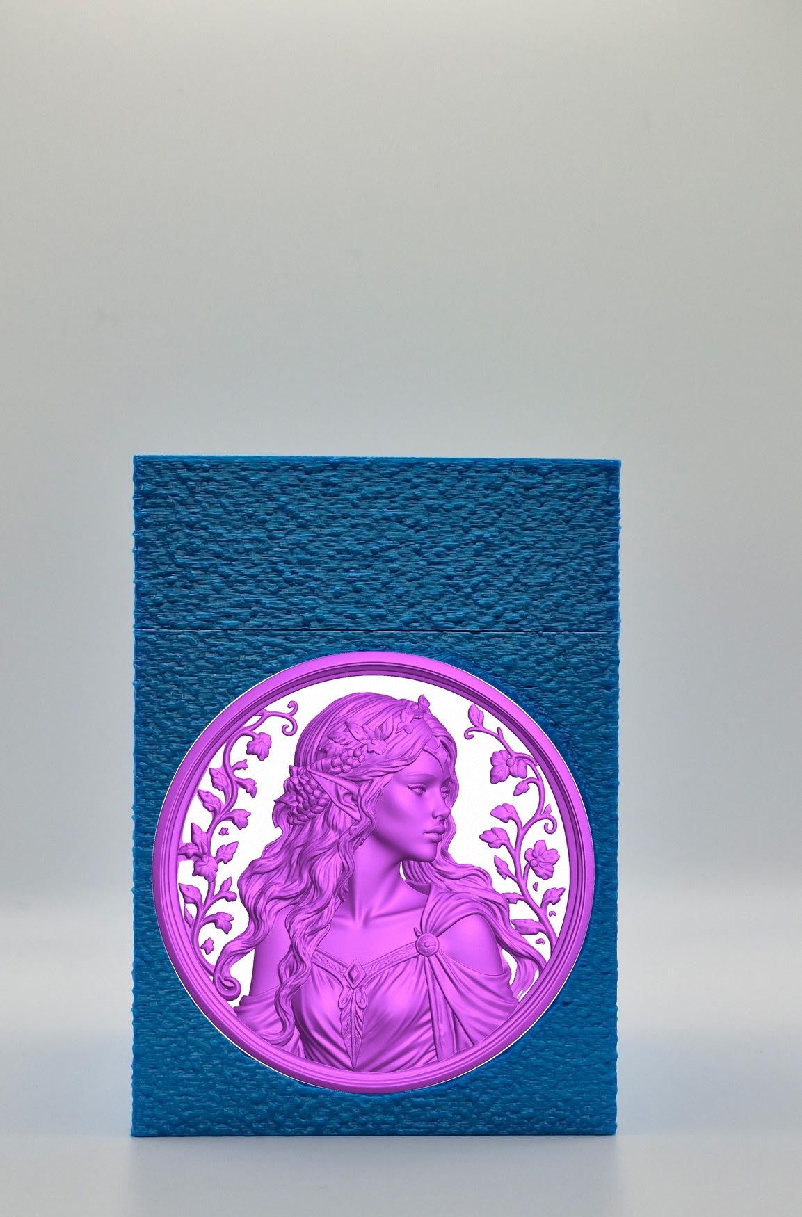Elf Maiden Card Box — Blue