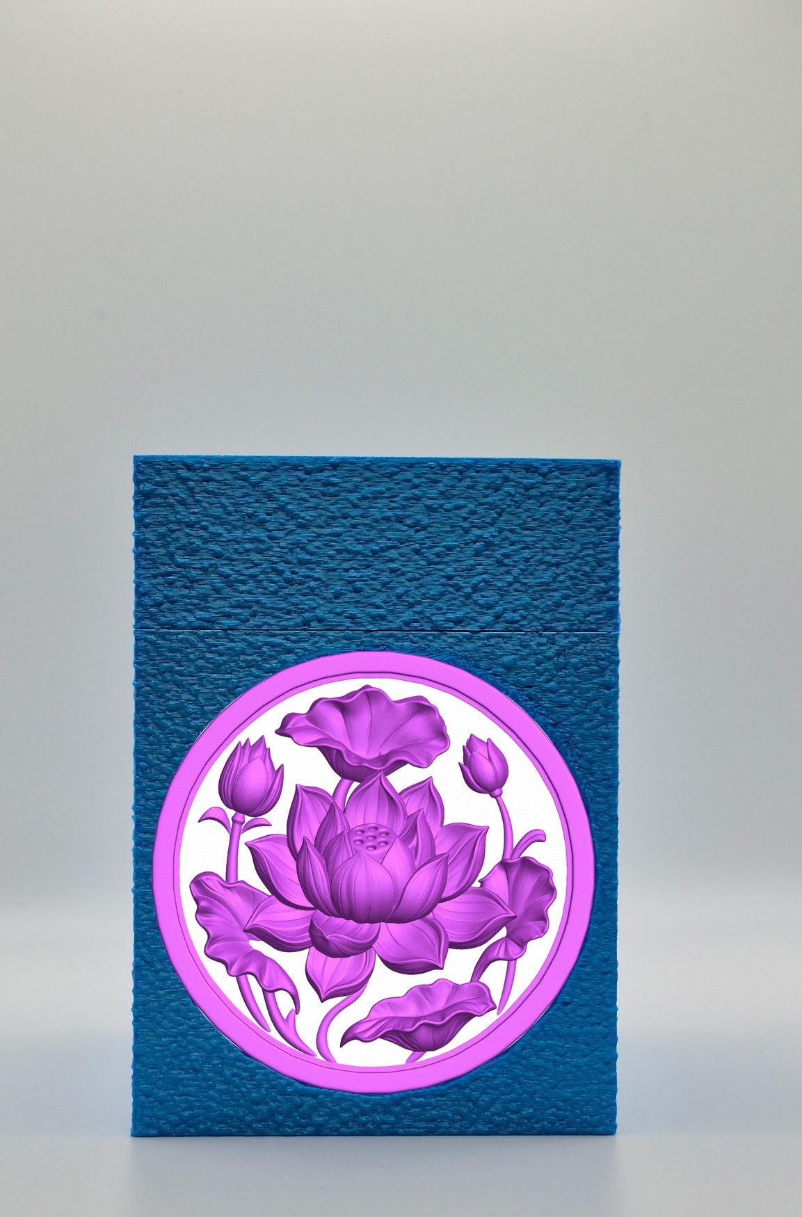 Lotus Card Box — Blue