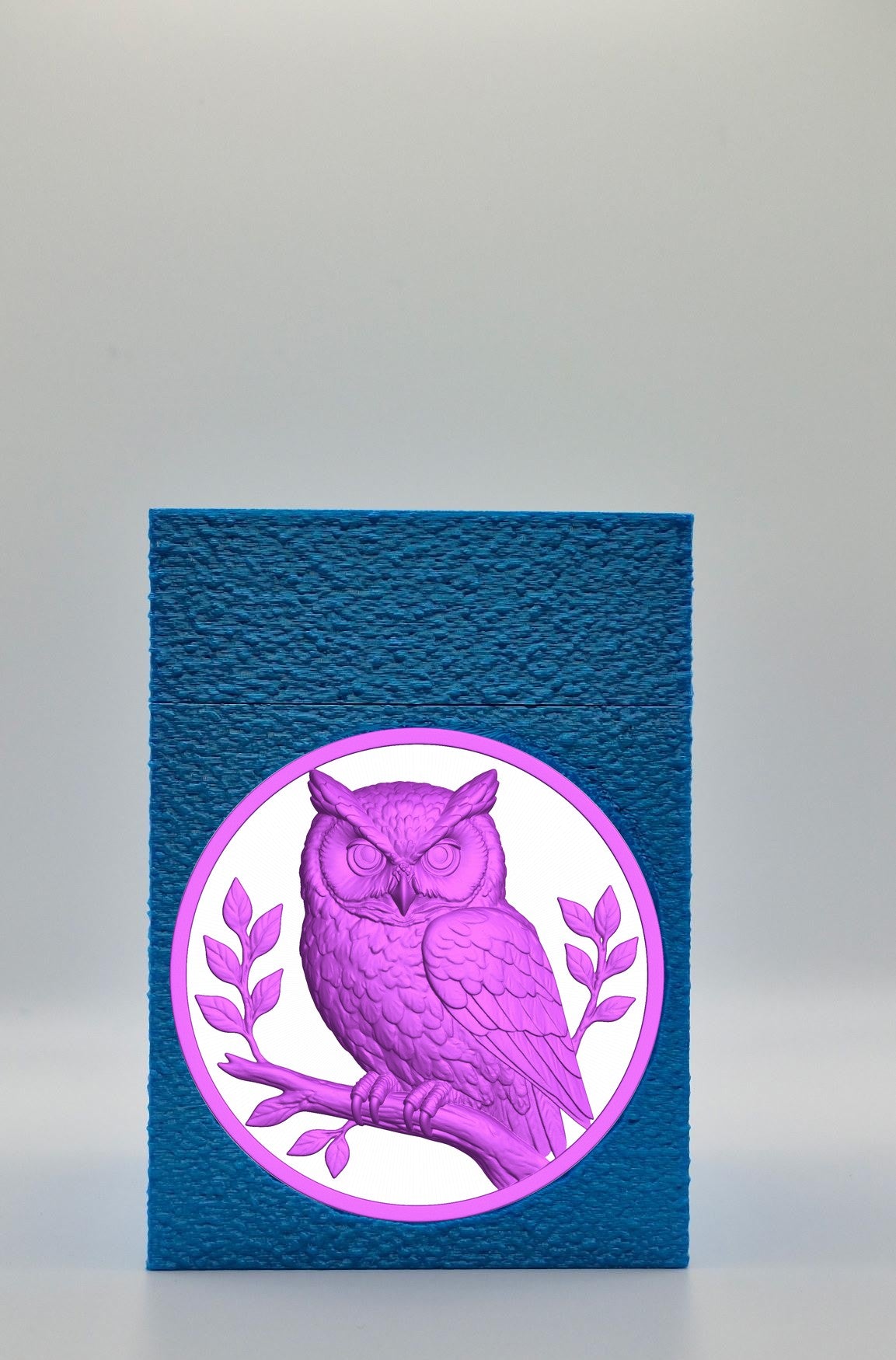 Owl Card Box — Blue