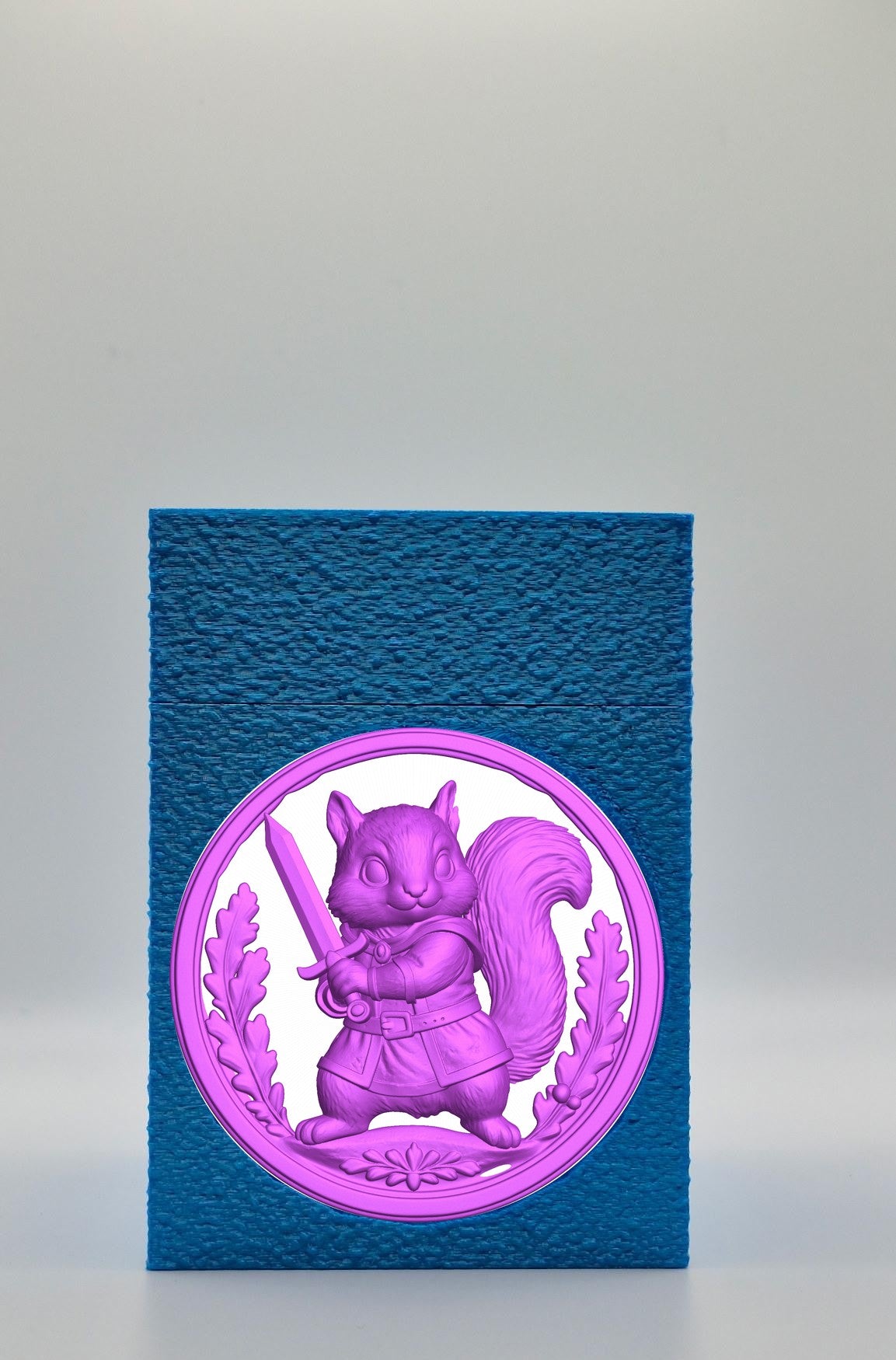 Squirrel Card Box — Blue