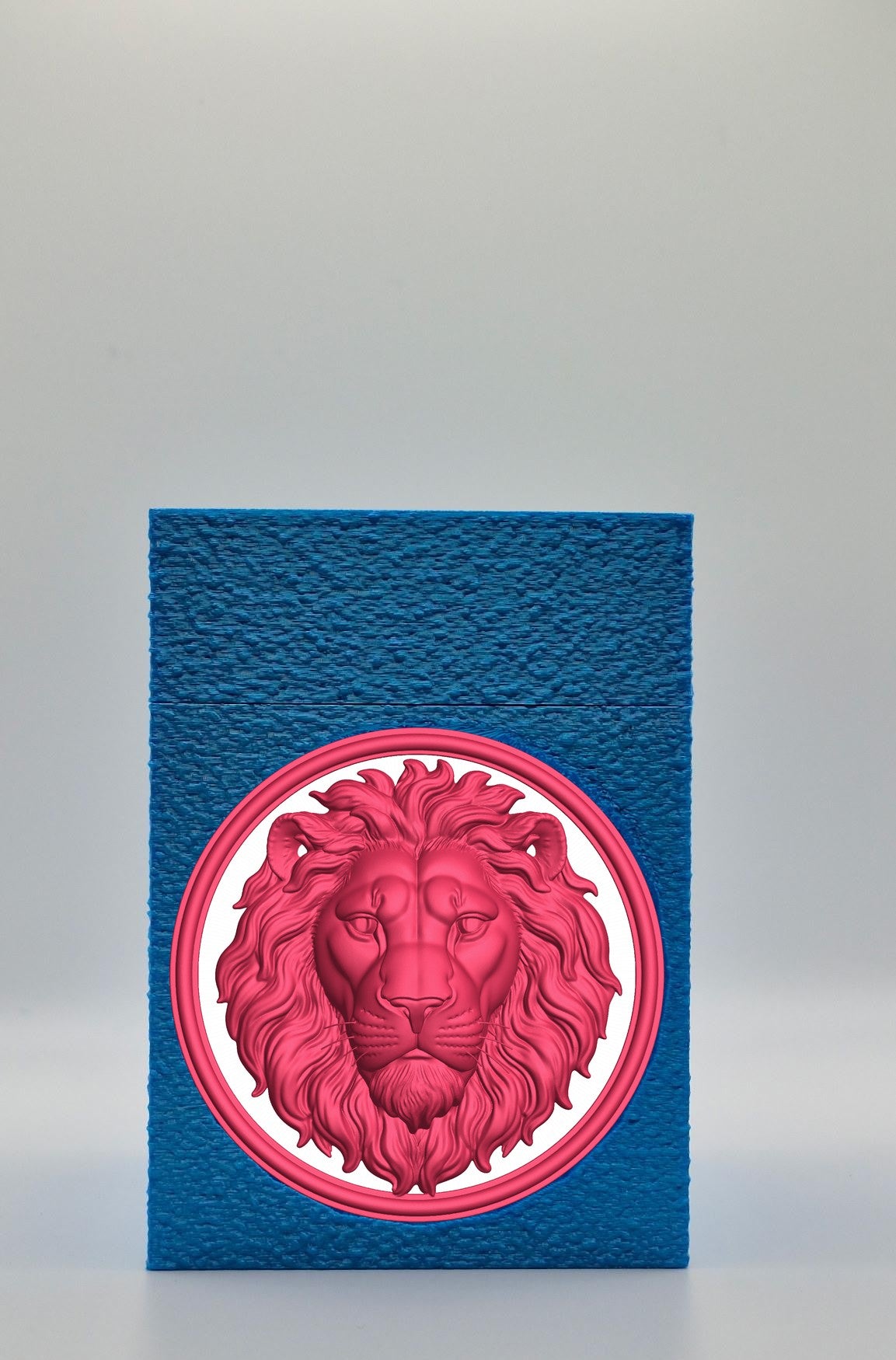 Lion Card Box — Blue
