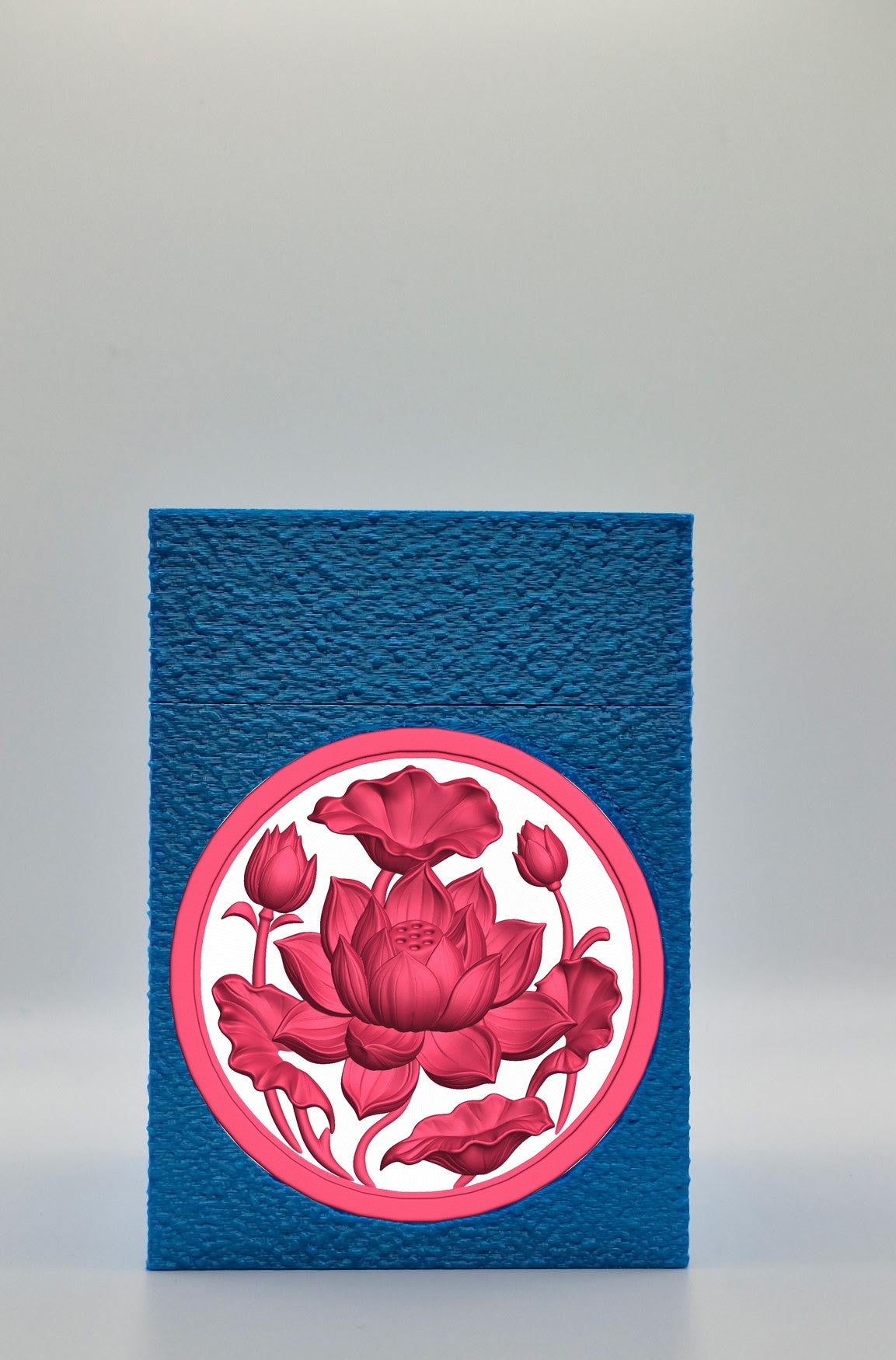 Lotus Card Box — Blue