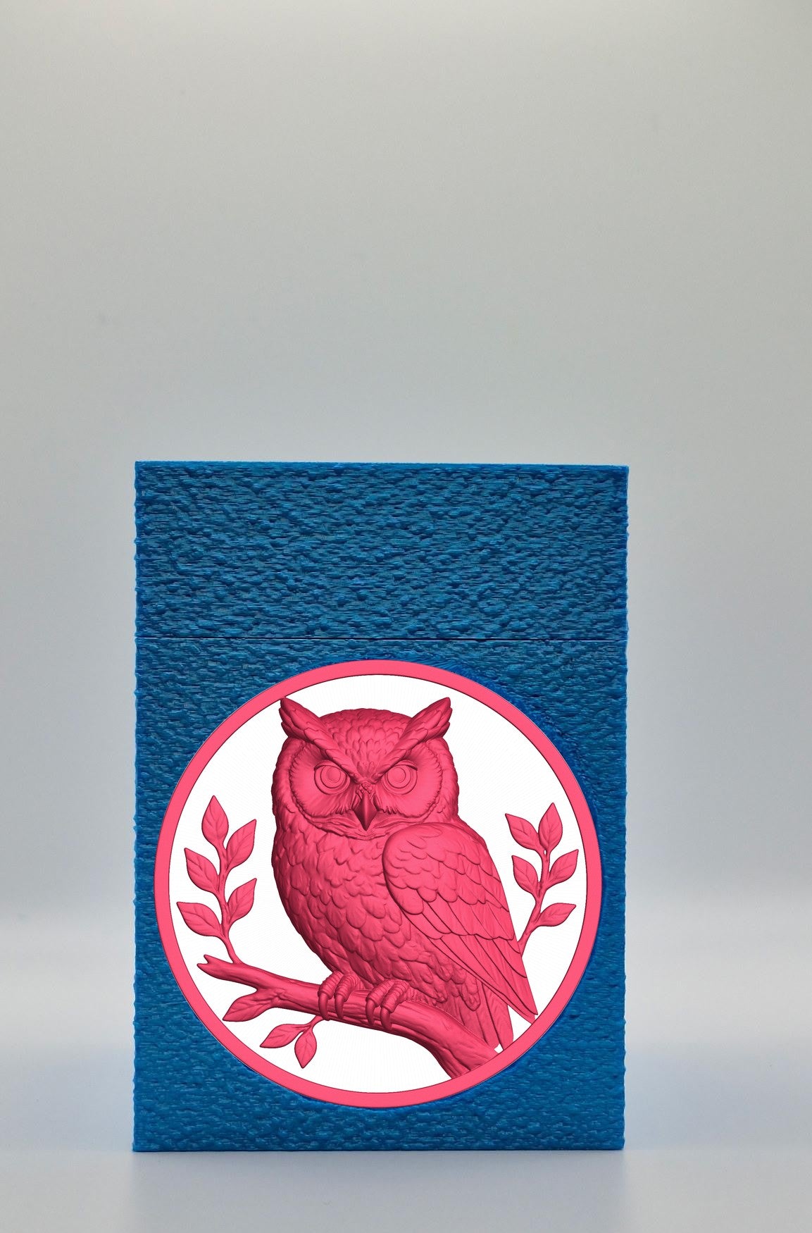 Owl Card Box — Blue
