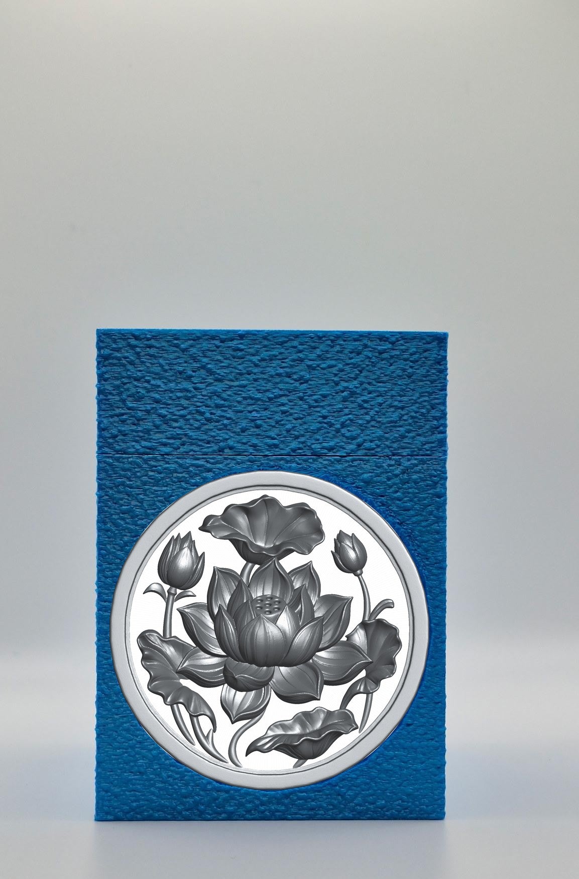 Lotus Card Box — Blue