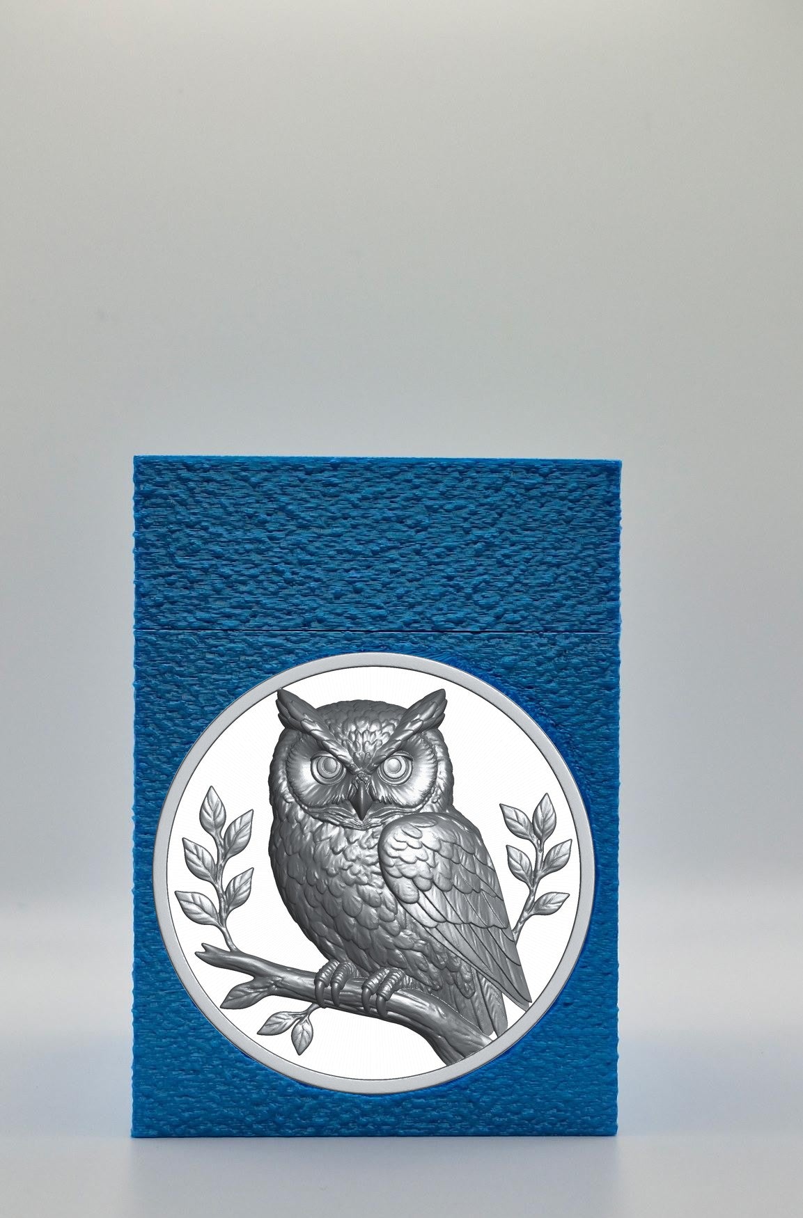 Owl Card Box — Blue