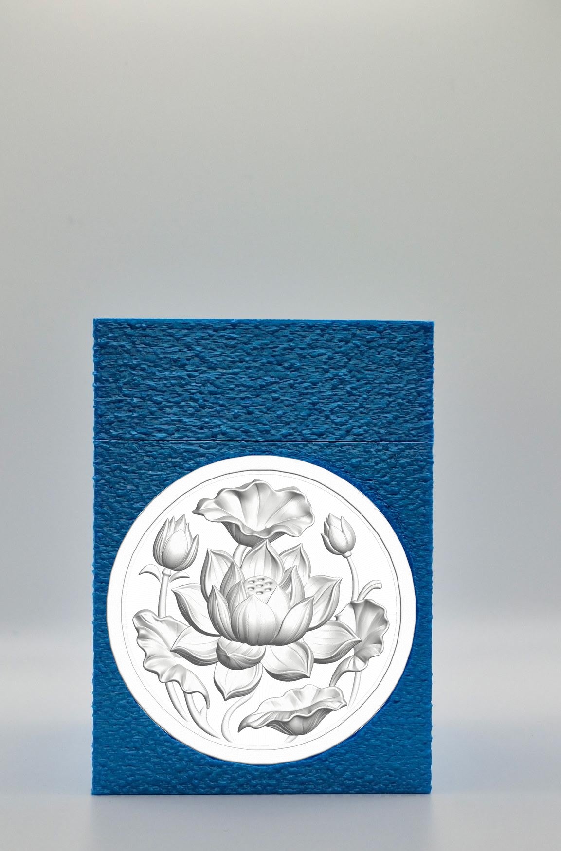Lotus Card Box — Blue