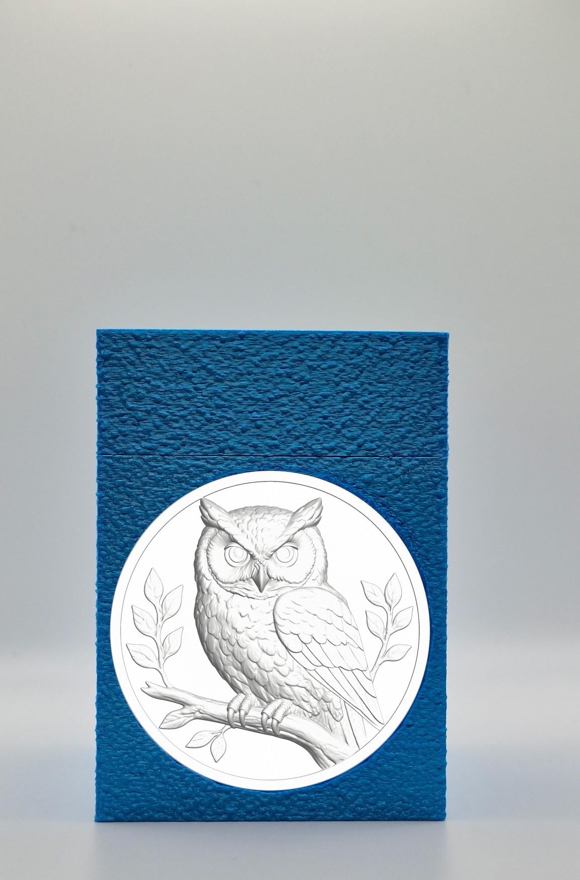 Owl Card Box — Blue