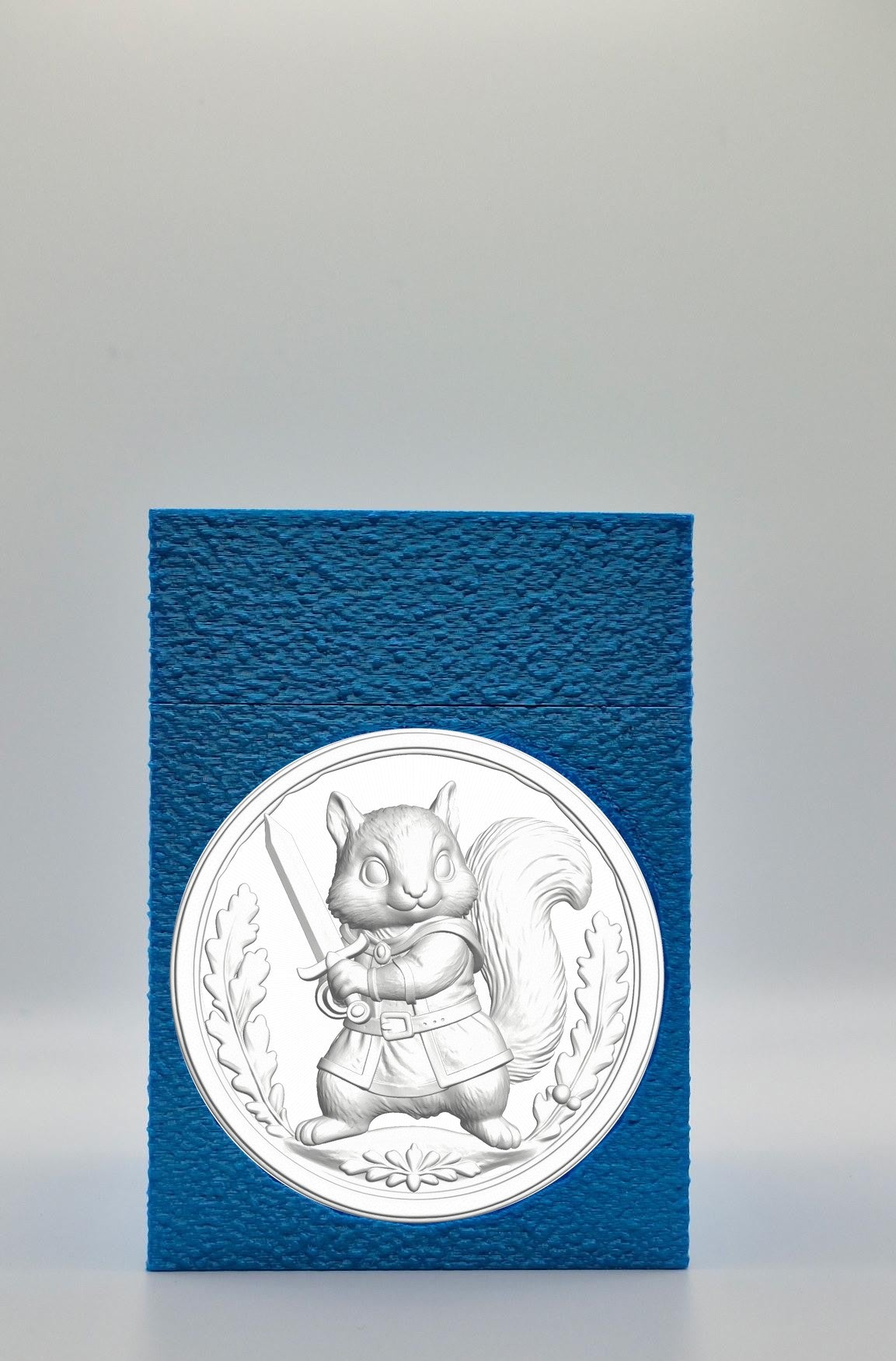 Squirrel Card Box — Blue