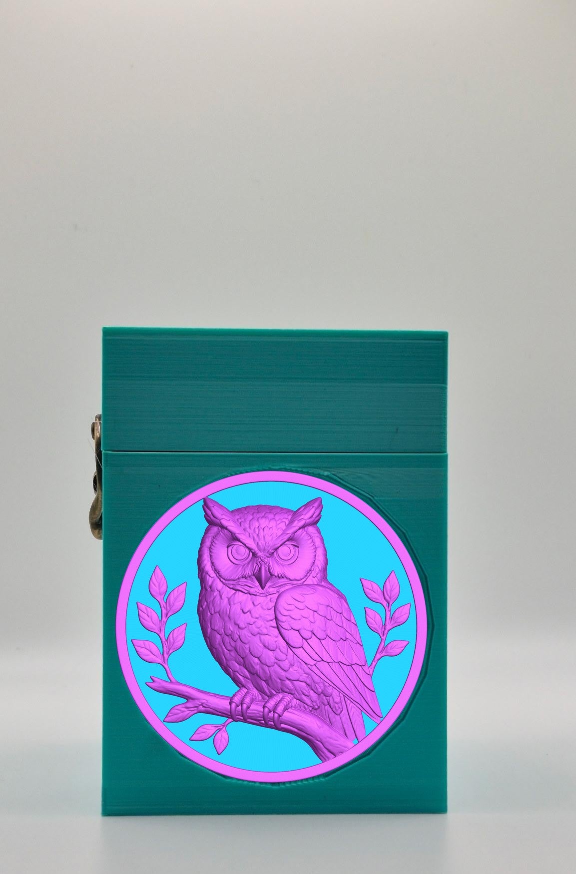 Owl Card Box — Green